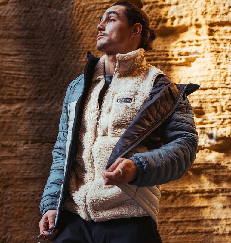 Winter Pass Print Fleece Vest | 271 | XXL, Color: Ancient Fossil, image 8