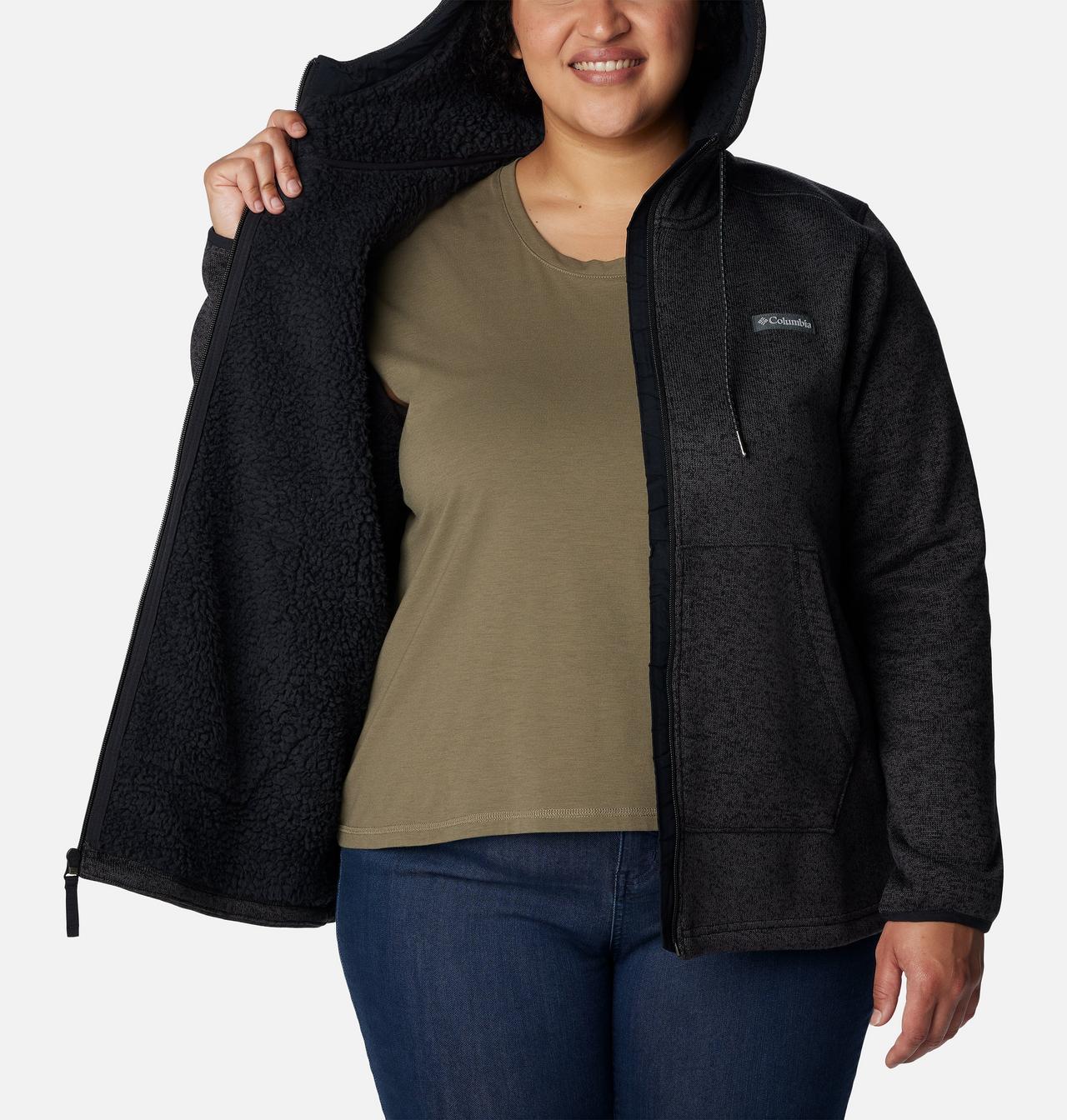 Manteau avec capuchon et fermeture éclair en sherpa Sweater Weather™ pour femmes – Grandes tailles 5