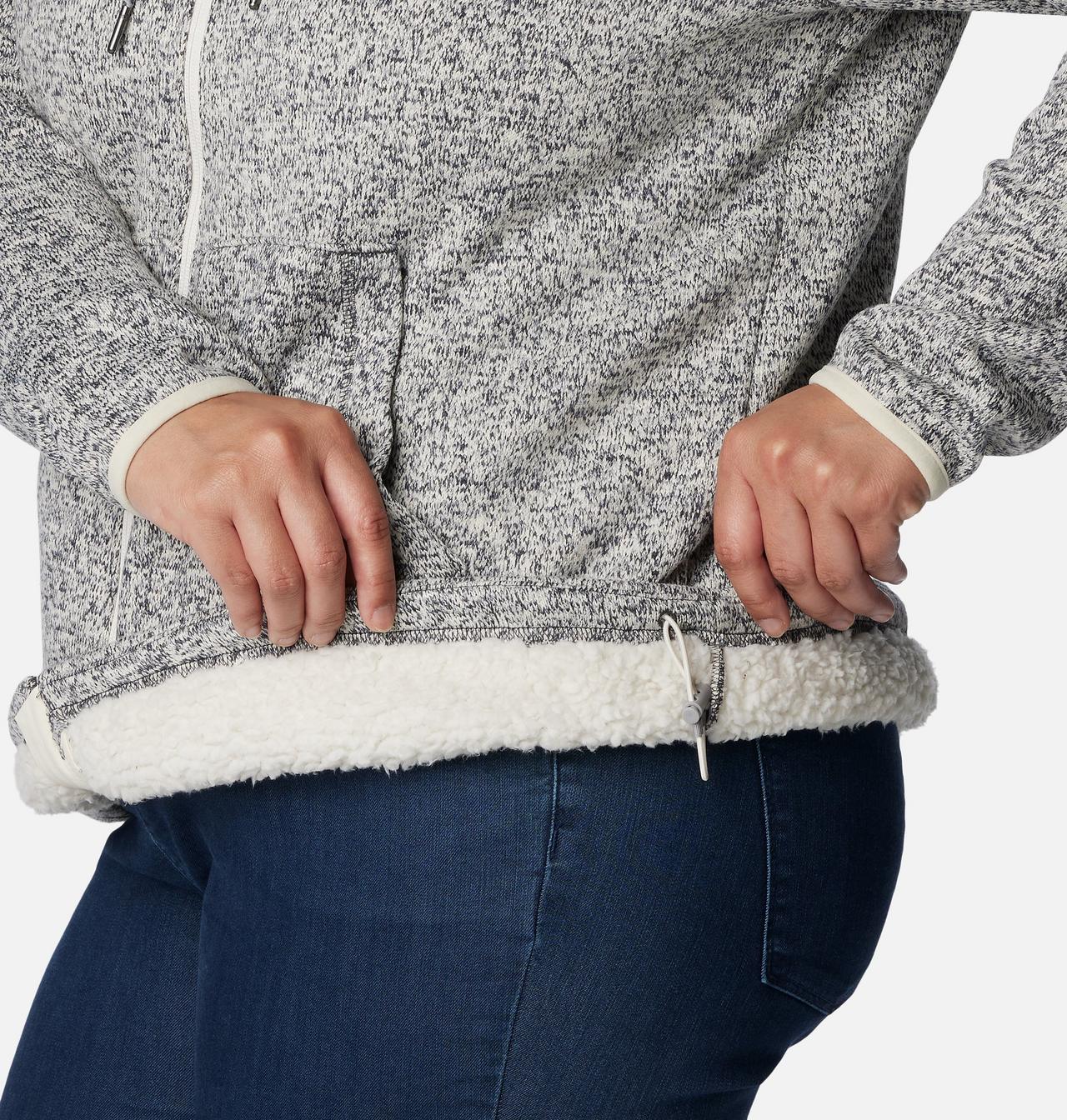 Women's Sweater Weather™ Sherpa Full Zip Hooded Jacket - Plus Size 6