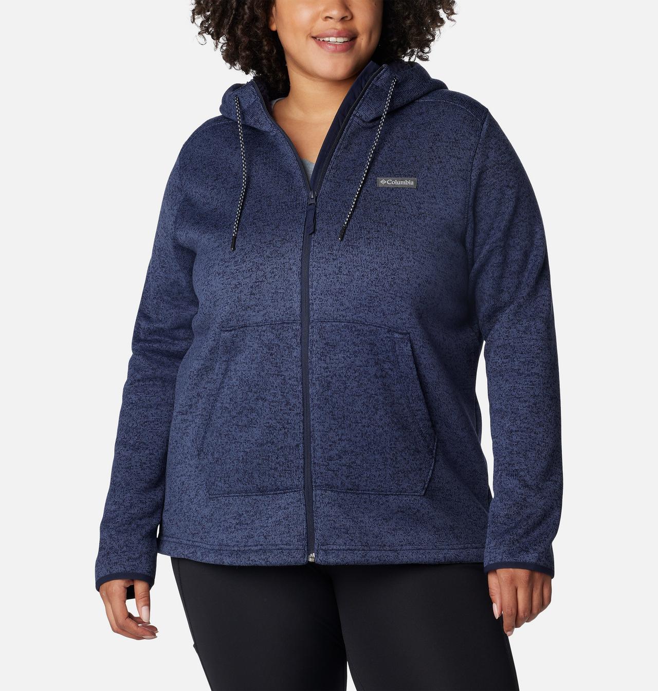 Women's Sweater Weather™ Sherpa Full Zip Hooded Jacket - Plus Size 1