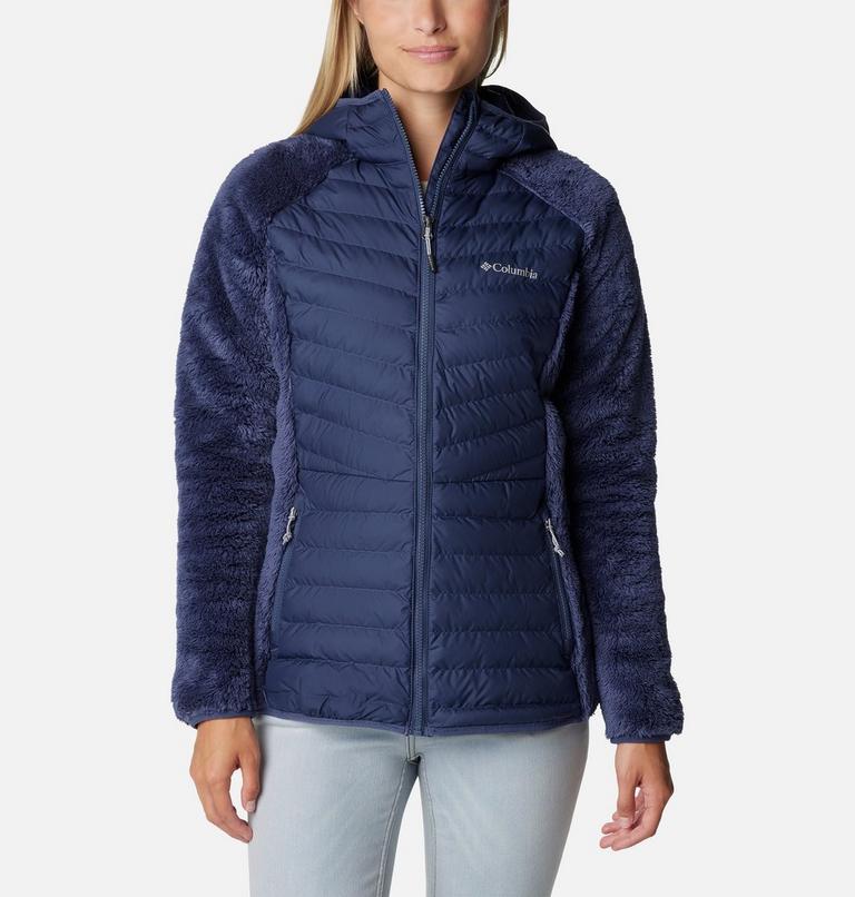 Women's Powder Lite Sherpa Hybrid Fleece Jacket, Color: Nocturnal, image 1