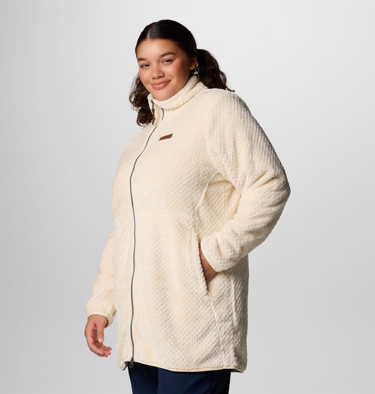 Women's Fire Side™ Long Full Zip Fleece Jacket - Plus Size | 192 | 1X 4