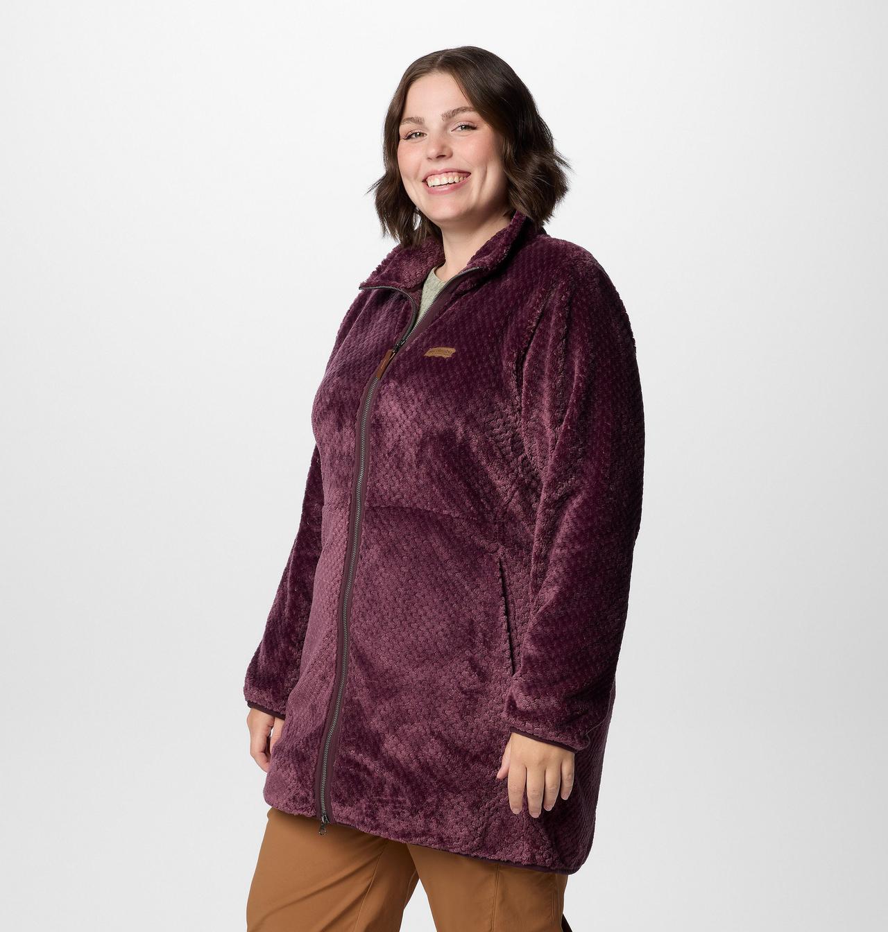 Women's Fire Side™ Long Full Zip Fleece Jacket - Plus Size | 607 | 3X 4