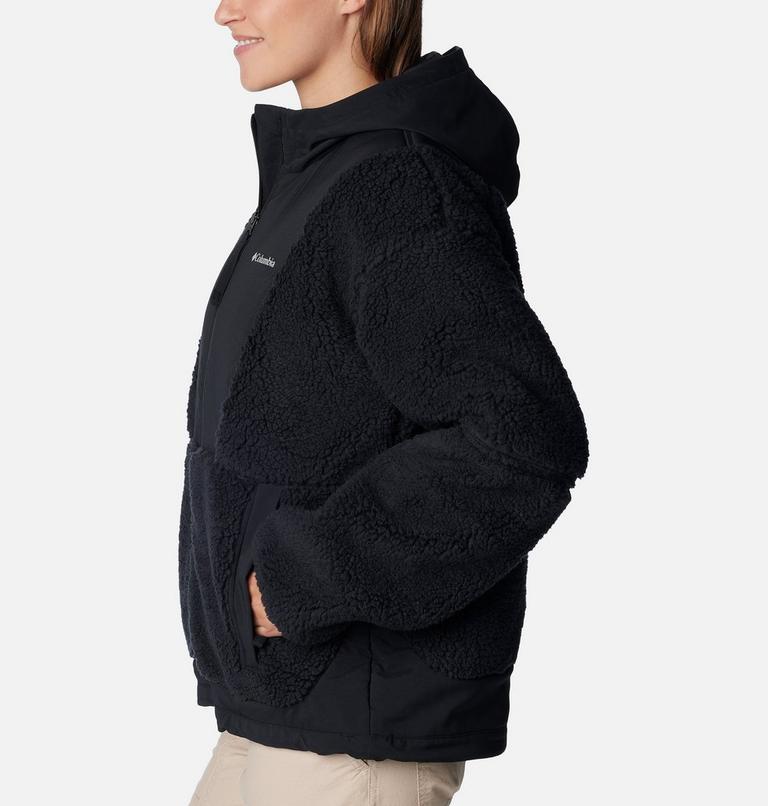 Women's Hakatai Hybrid Fleece Jacket, Color: Black, image 3