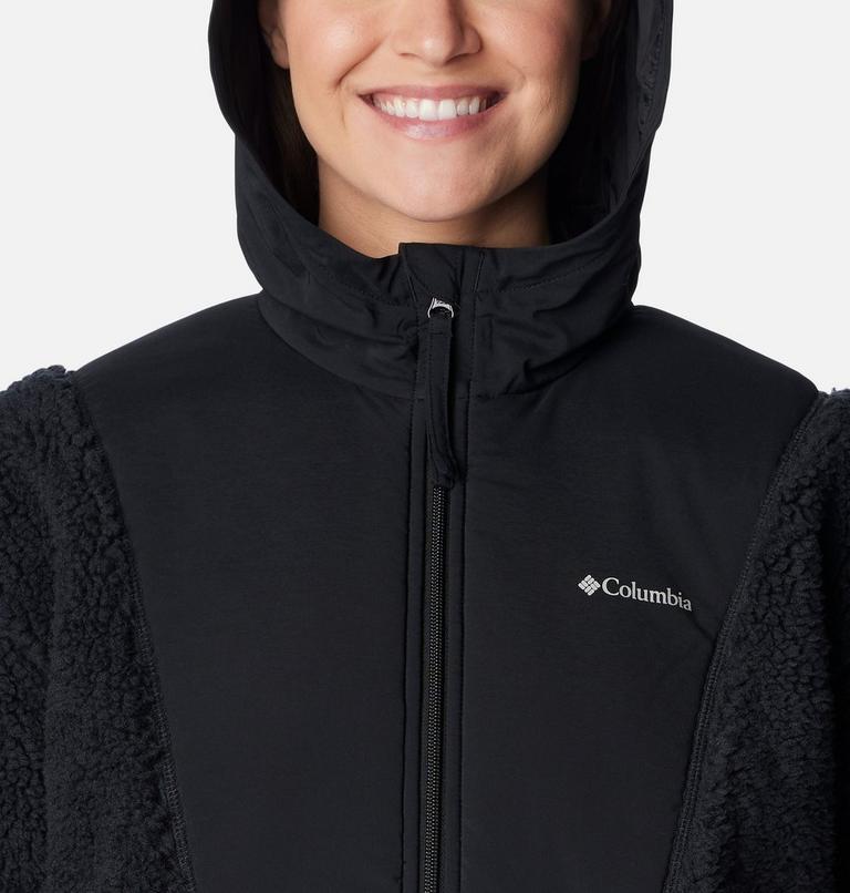 Women's Hakatai Hybrid Fleece Jacket, Color: Black, image 4