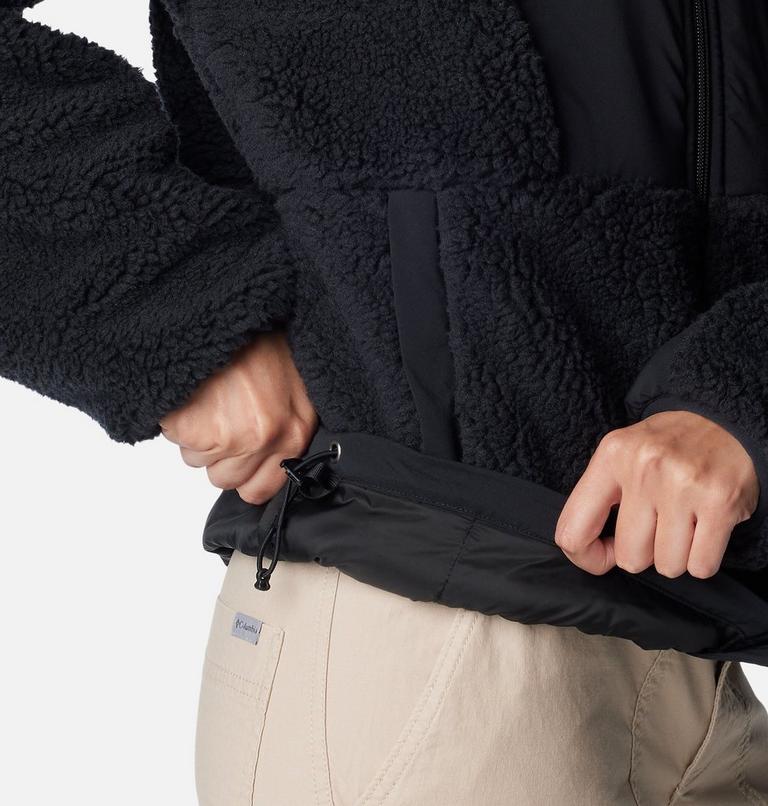 Women's Hakatai Hybrid Fleece Jacket, Color: Black, image 6