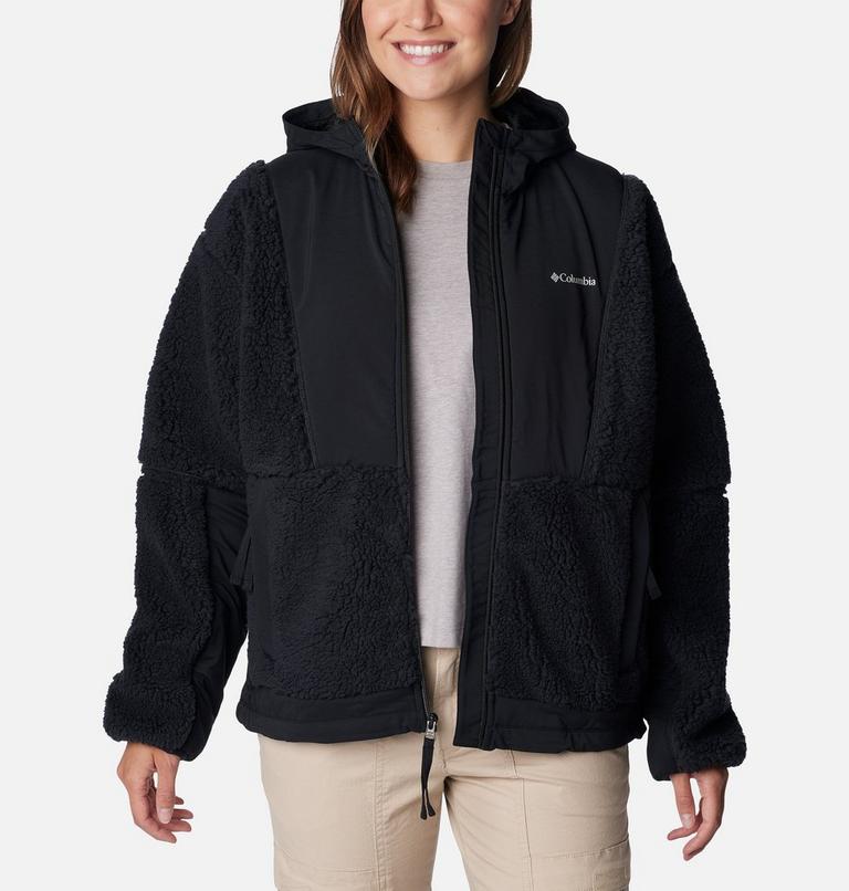 Women's Hakatai Hybrid Fleece Jacket, Color: Black, image 7