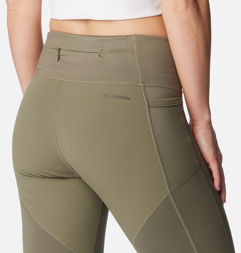 Women's Back Beauty Warm Hybrid Legging, Color: Stone Green, image 5