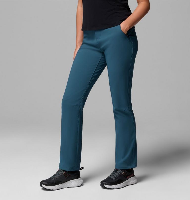 Women's Back Beauty Warm Softshell Hiking Trousers, Color: Everblue, image 4