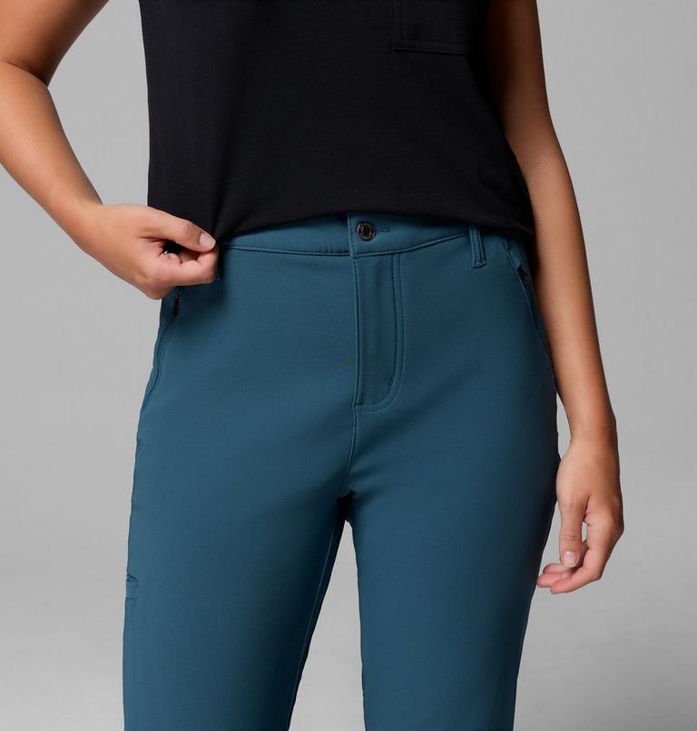 Women's Back Beauty Warm Softshell Hiking Trousers, Color: Everblue, image 5
