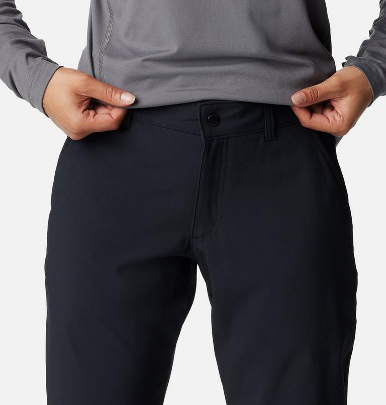 Women's Back Beauty Warm Softshell Hiking Trousers, Color: Black, image 4