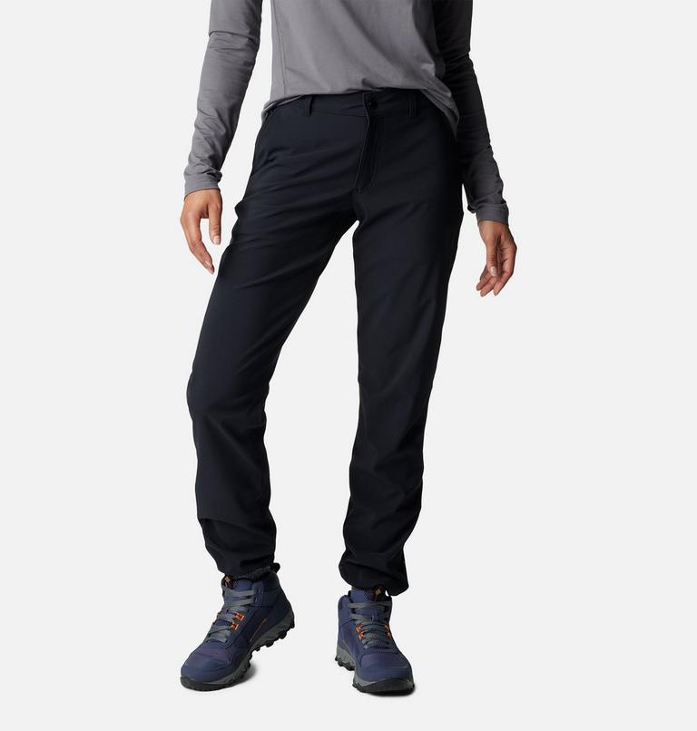 Women's Back Beauty Warm Softshell Hiking Trousers, Color: Black, image 7