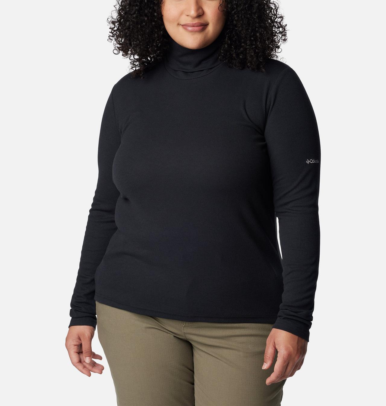 Women's Boundless Trek™ Ribbed Turtleneck Long Sleeve Shirt - Plus Size 1
