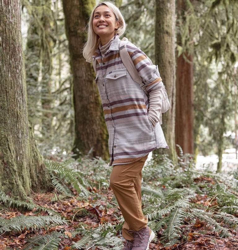 Women's Calico Basin Mid Shirt Jacket, Color: Columbia Grey Heathered Stripe, image 7