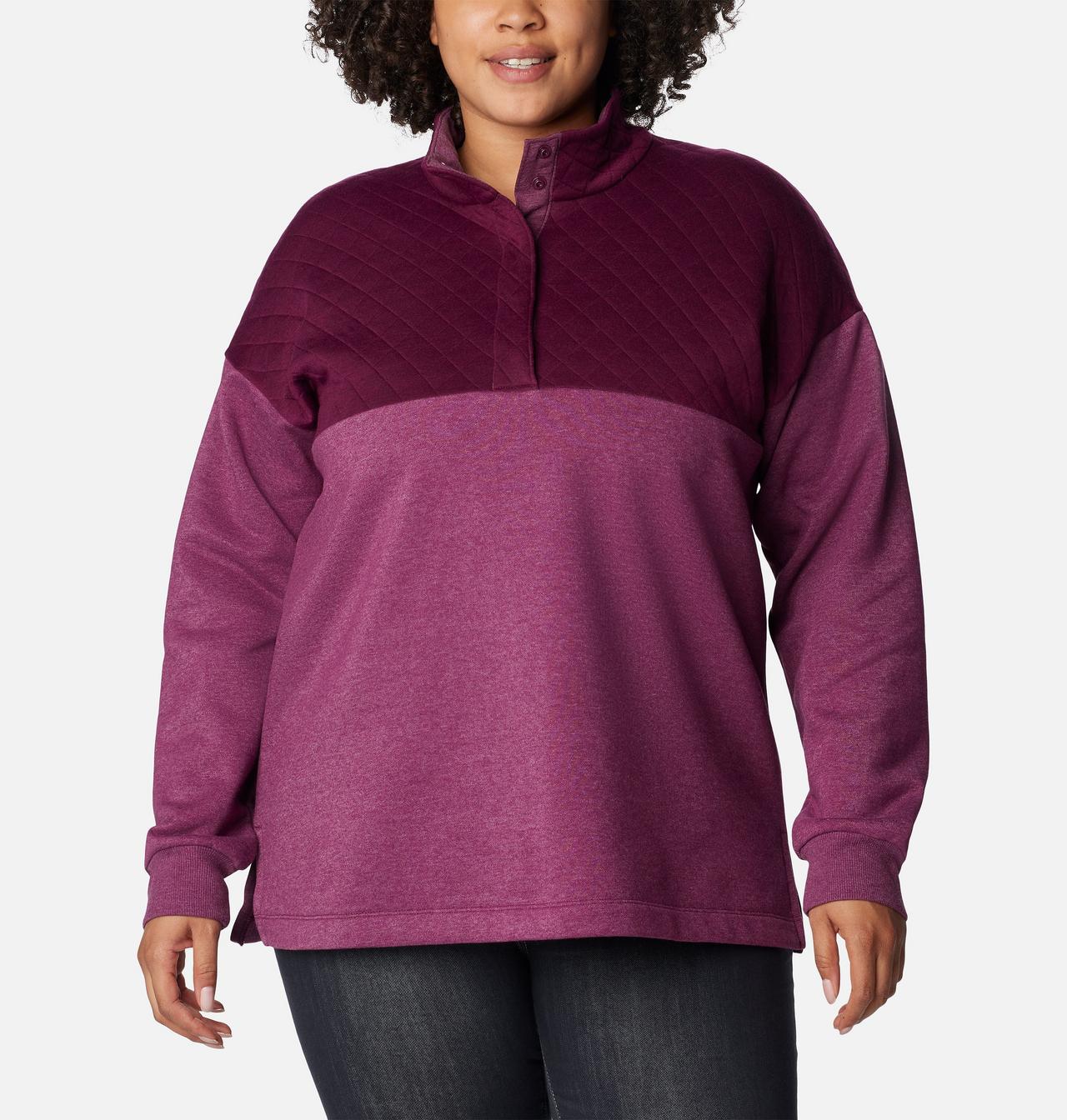Women's Hart Mountain™ Quilted Half Snap Pullover - Plus Size 1