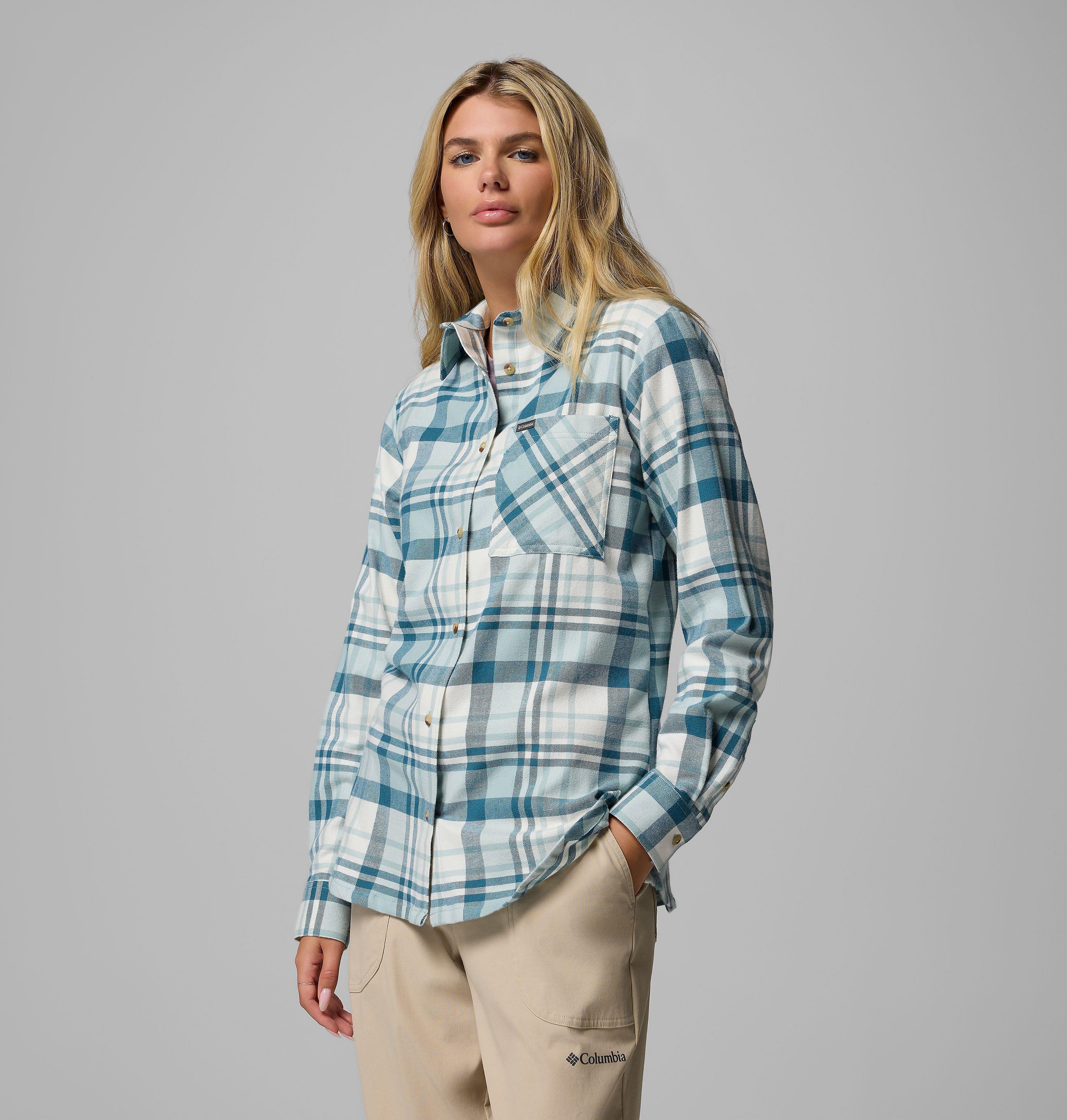 Chemise à manches longues en flanelle Calico Basin pour femme 4