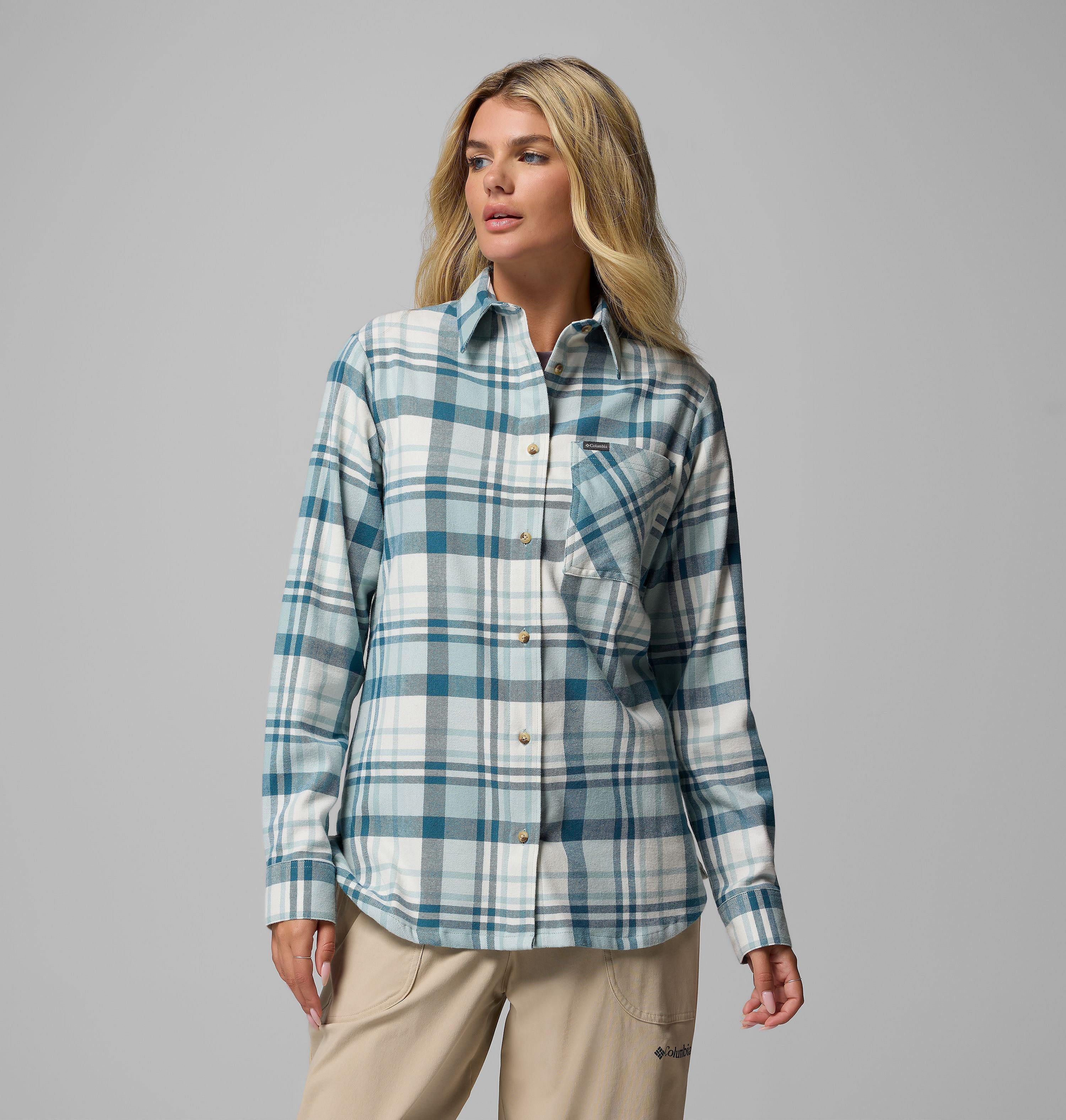 Chemise à manches longues en flanelle Calico Basin pour femme 1