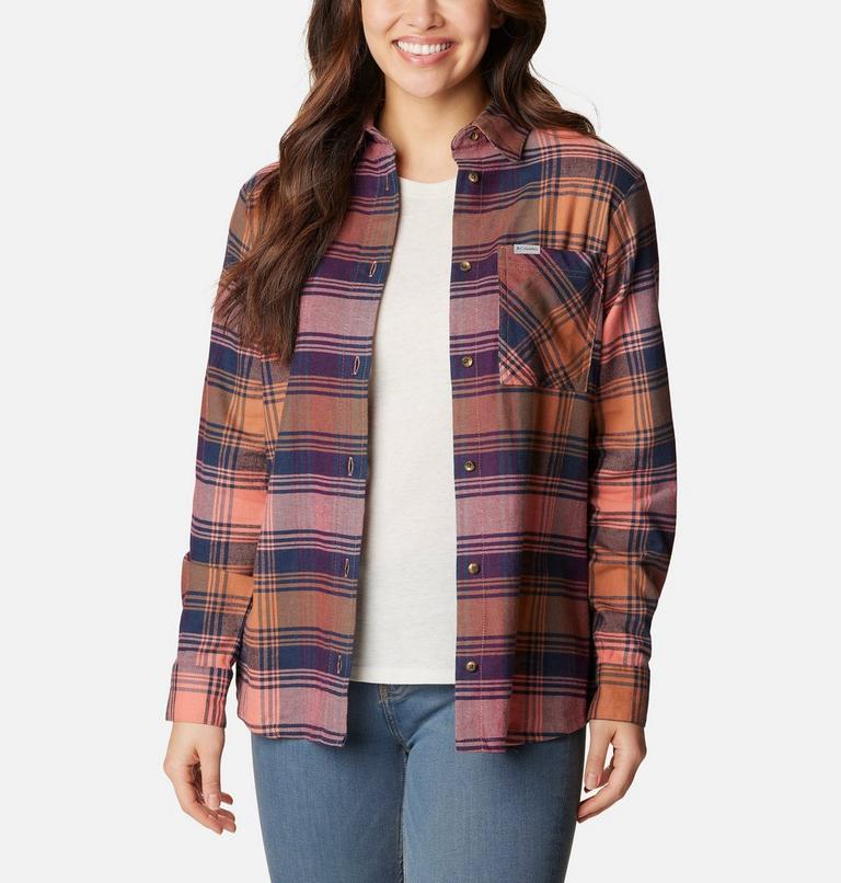 Calico Basin Flannel Long Sleeve Shirt | 852 | S, Color: Faded Peach Dimensional Buffalo, image 7