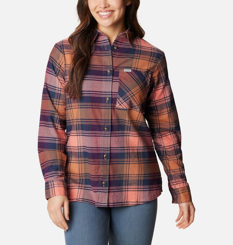 Calico Basin Flannel Long Sleeve Shirt | 852 | S, Color: Faded Peach Dimensional Buffalo, image 1