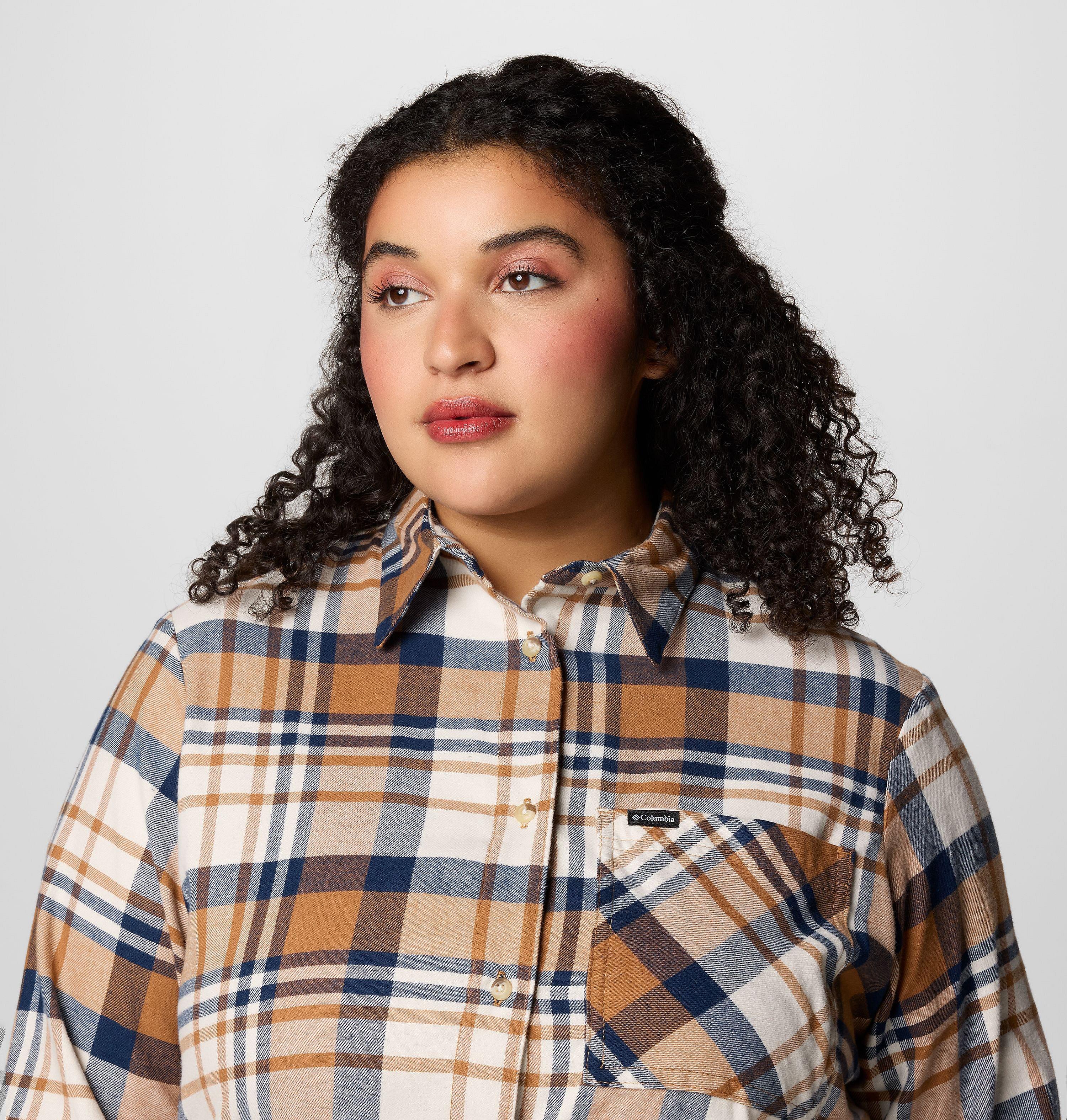 Women's Calico Basin Flannel Long Sleeve Shirt - Plus Size 5