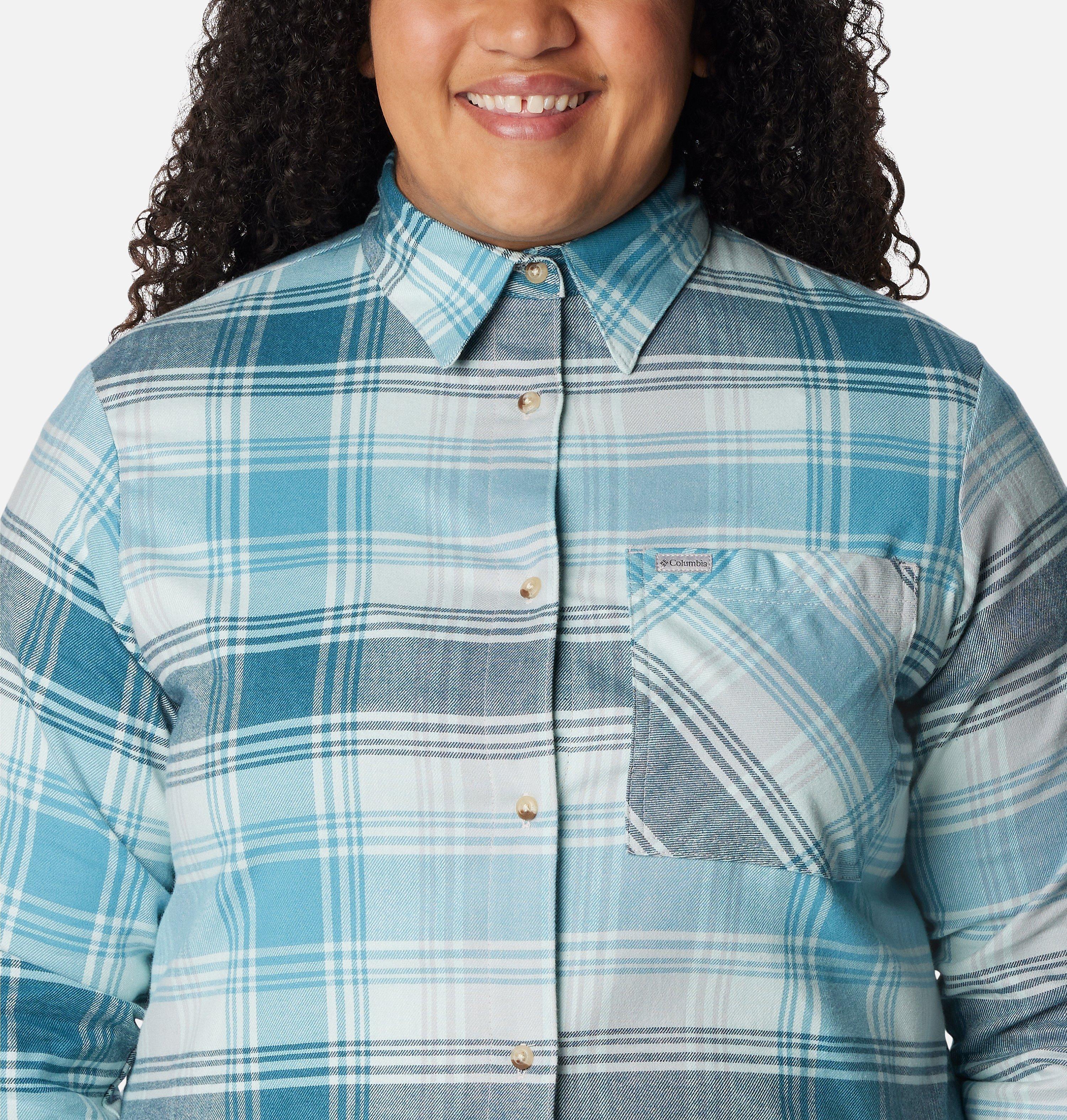Women's Calico Basin Flannel Long Sleeve Shirt - Plus Size 4