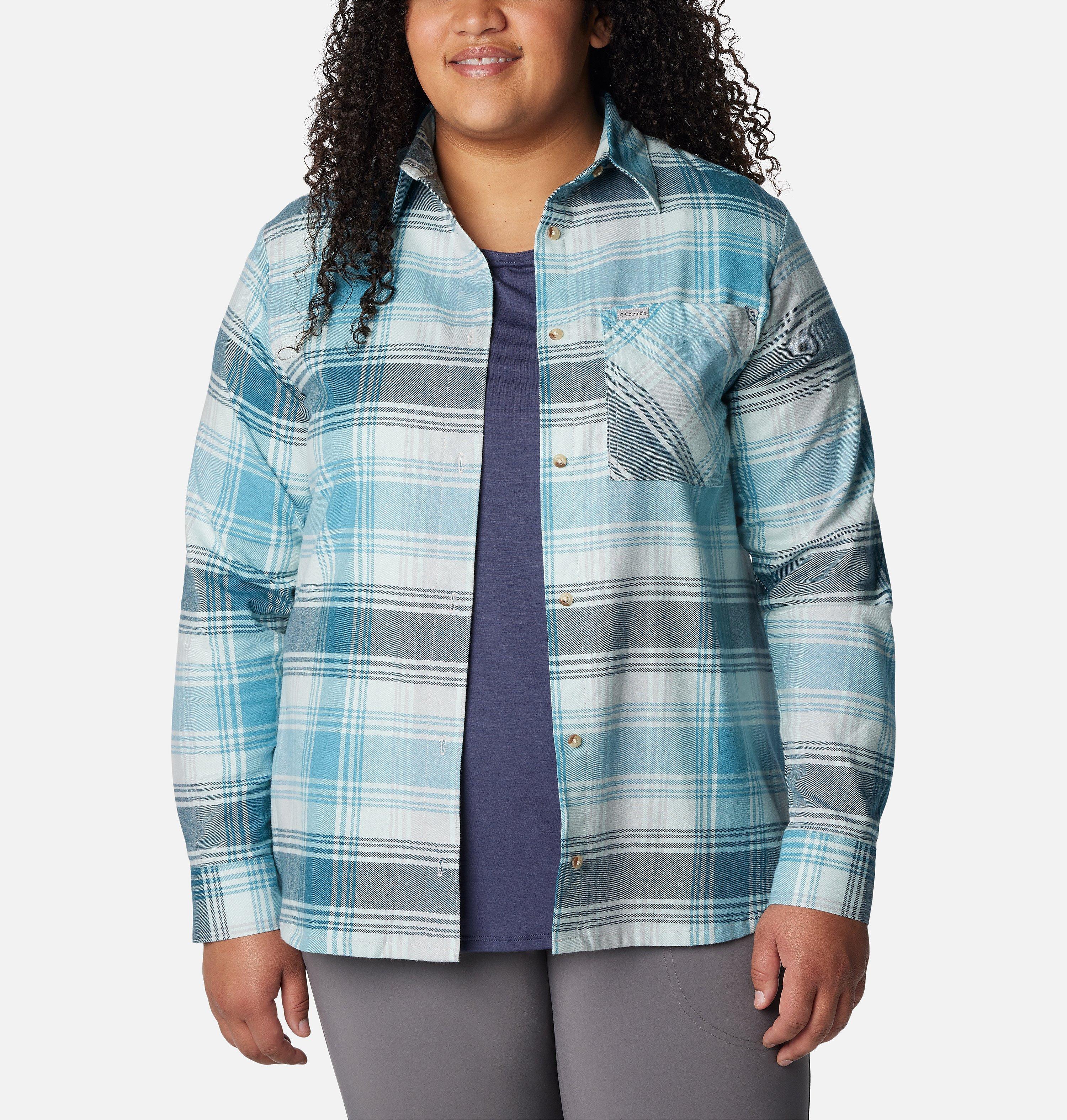 Women's Calico Basin Flannel Long Sleeve Shirt - Plus Size 6