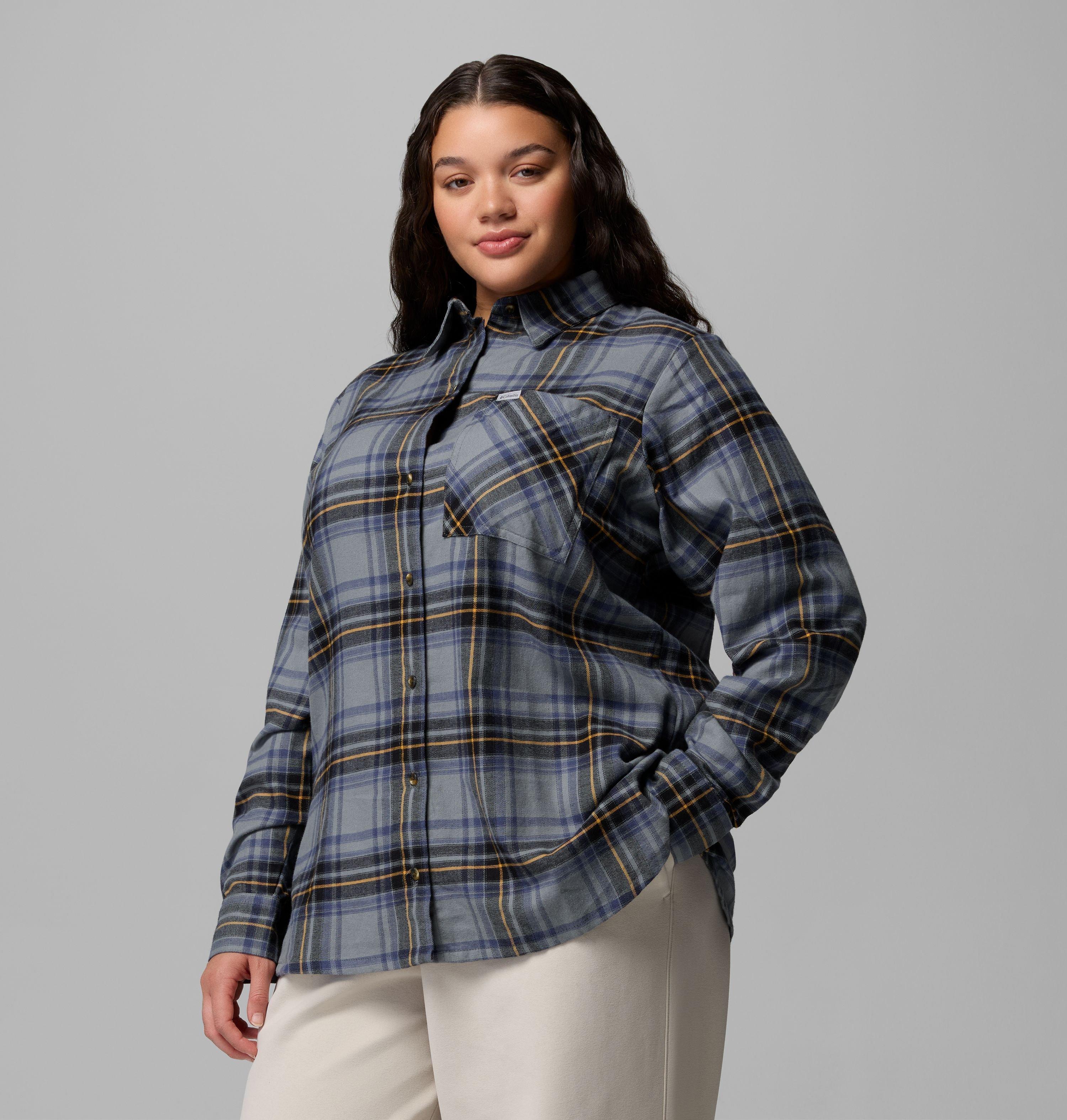 Women's Calico Basin Flannel Long Sleeve Shirt - Plus Size | 342 | 1X 4
