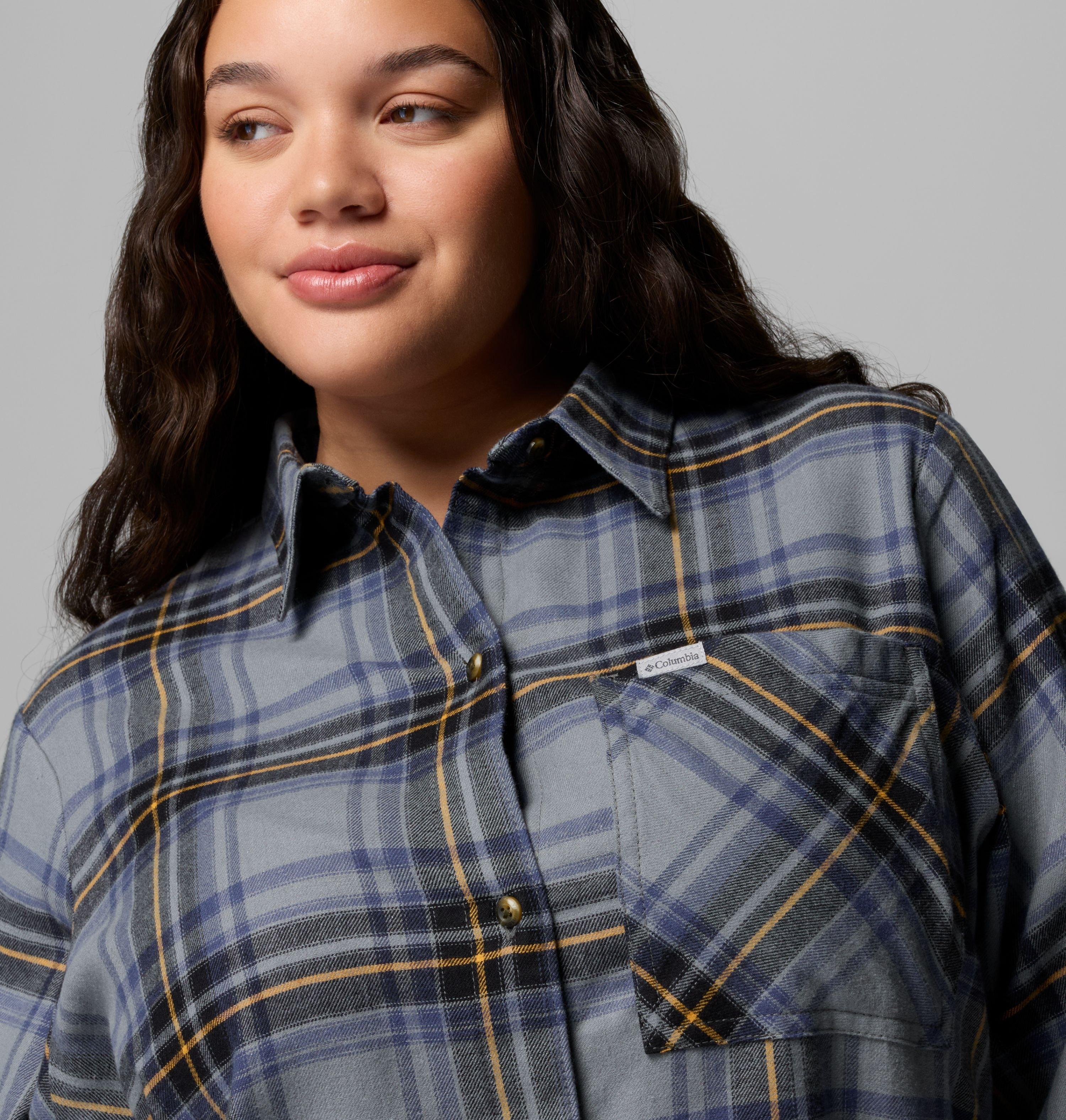 Women's Calico Basin Flannel Long Sleeve Shirt - Plus Size | 342 | 1X 5