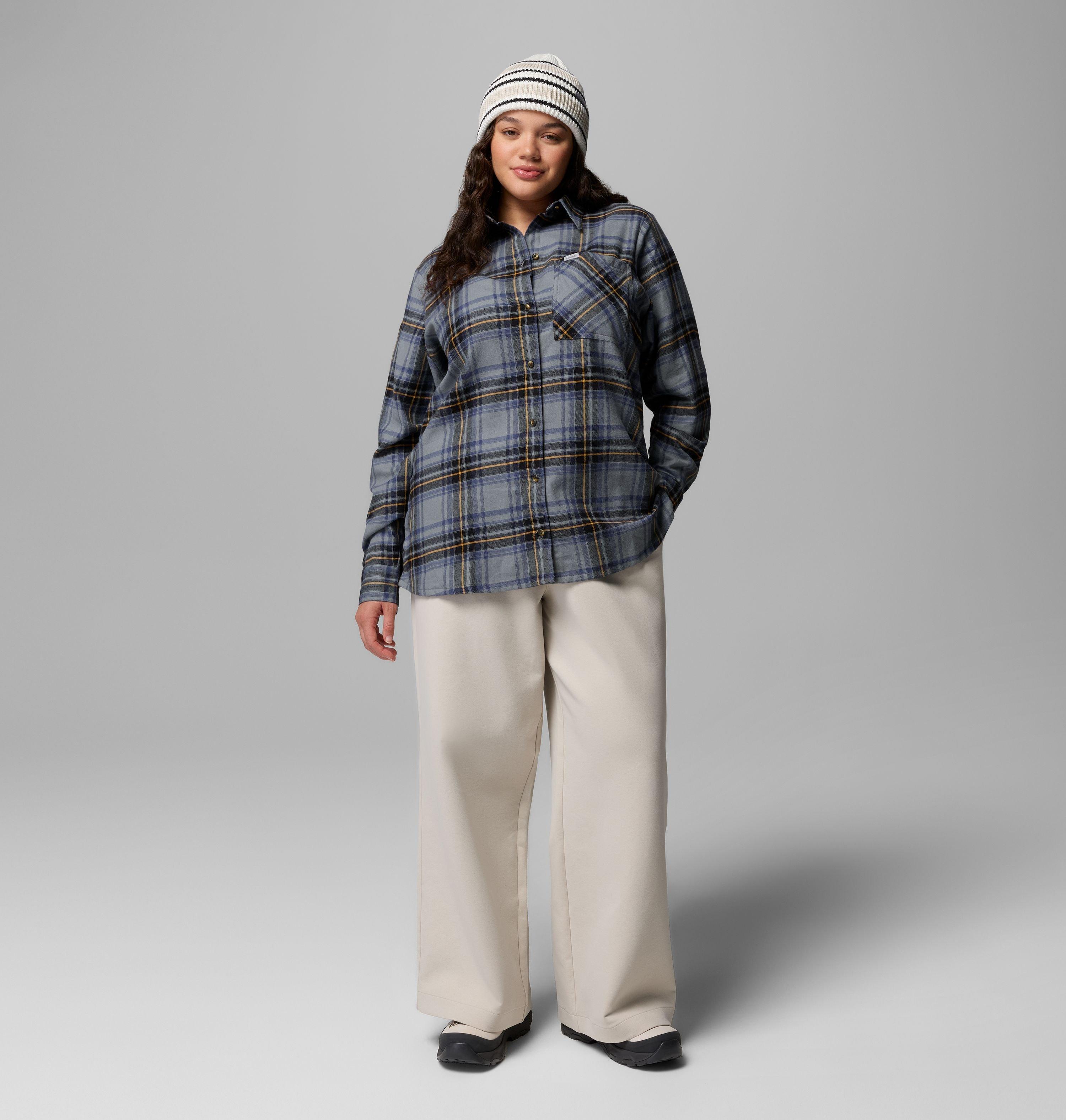 Women's Calico Basin Flannel Long Sleeve Shirt - Plus Size | 342 | 1X 2
