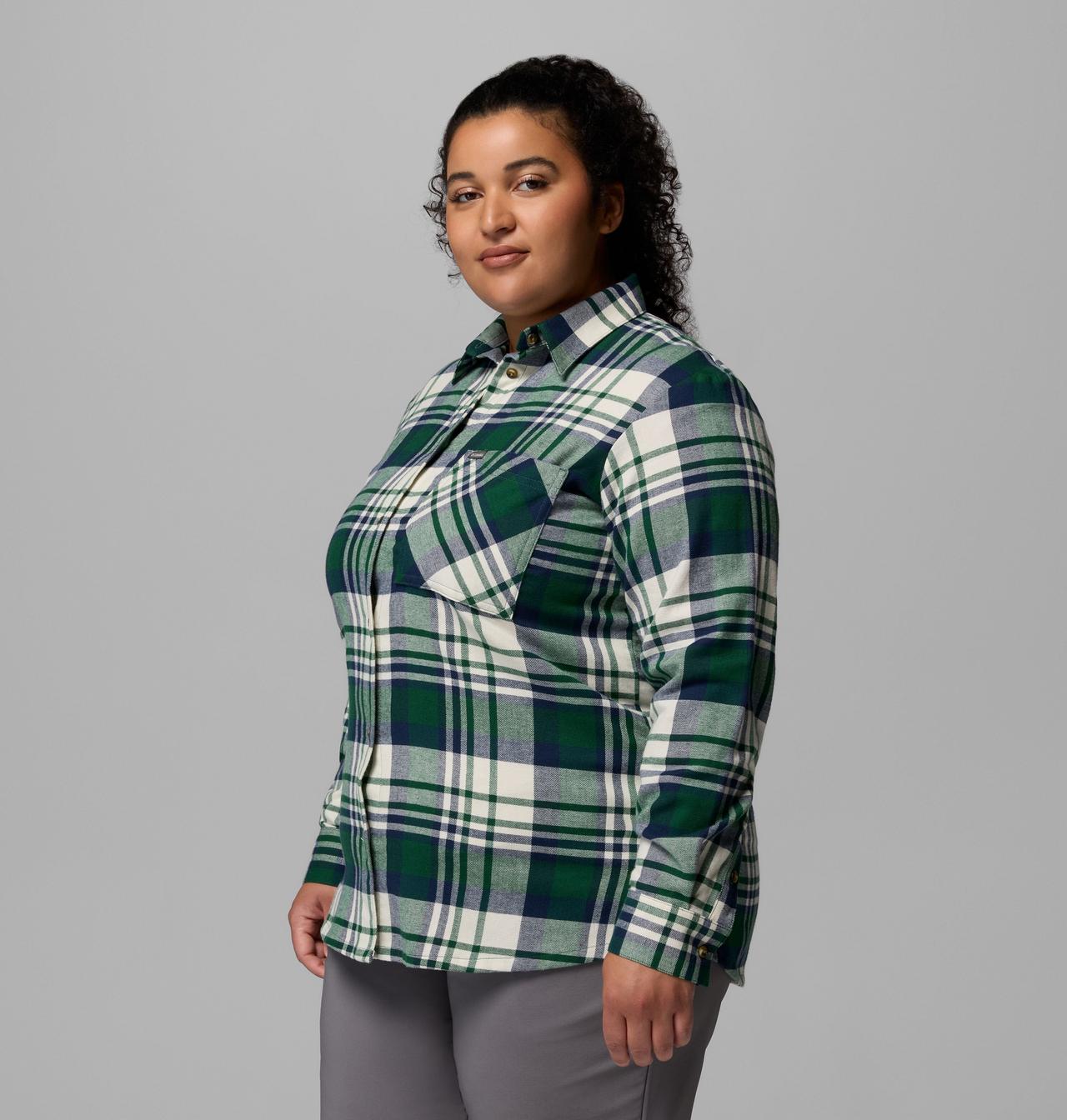 Women's Calico Basin™ Flannel Long Sleeve Shirt - Plus Size | 375 | 1X 4