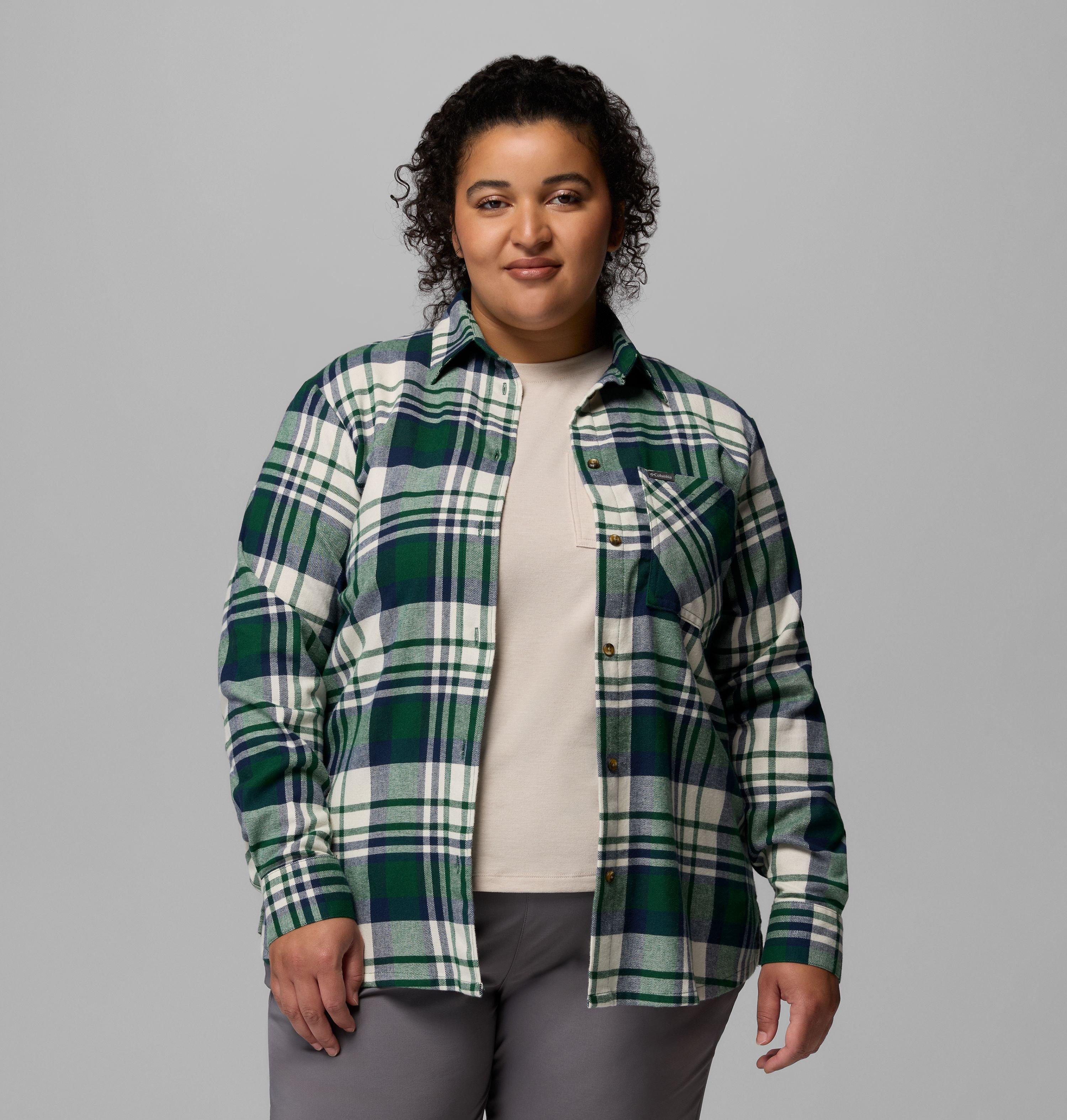 Women's Calico Basin Flannel Long Sleeve Shirt - Plus Size | 375 | 1X 5