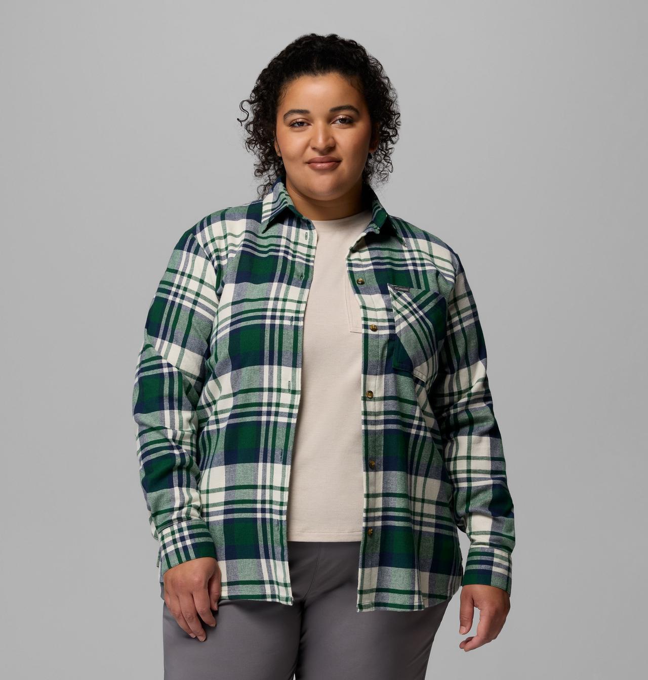 Women's Calico Basin™ Flannel Long Sleeve Shirt - Plus Size | 375 | 1X 5