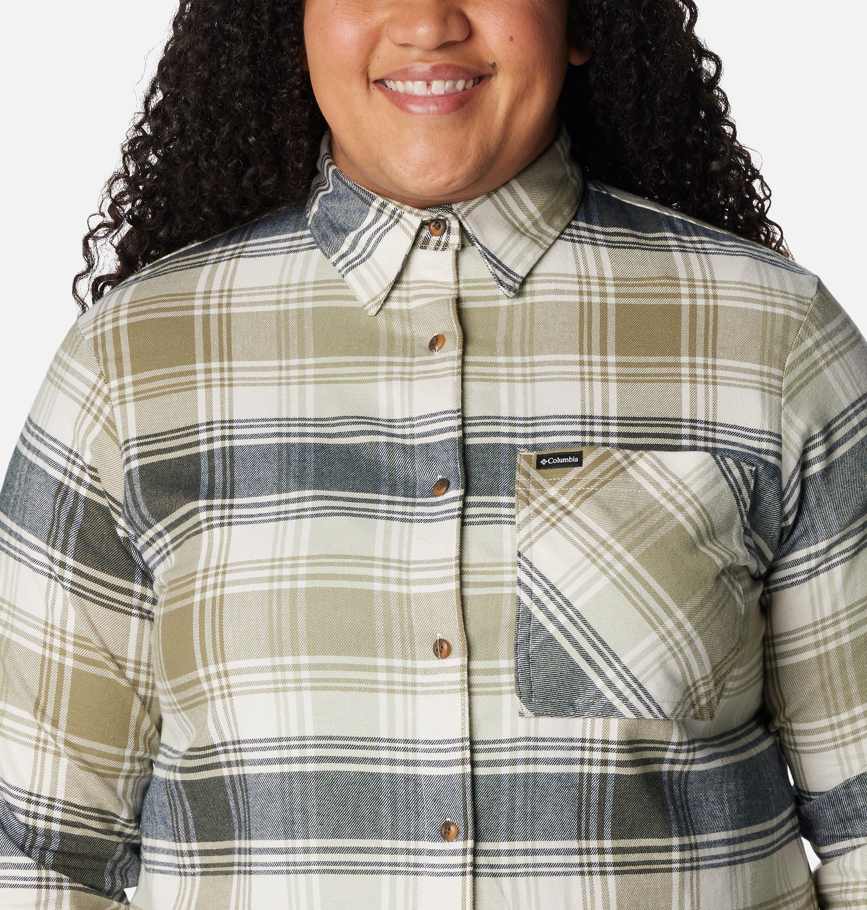 Women's Calico Basin Flannel Long Sleeve Shirt - Plus Size 4