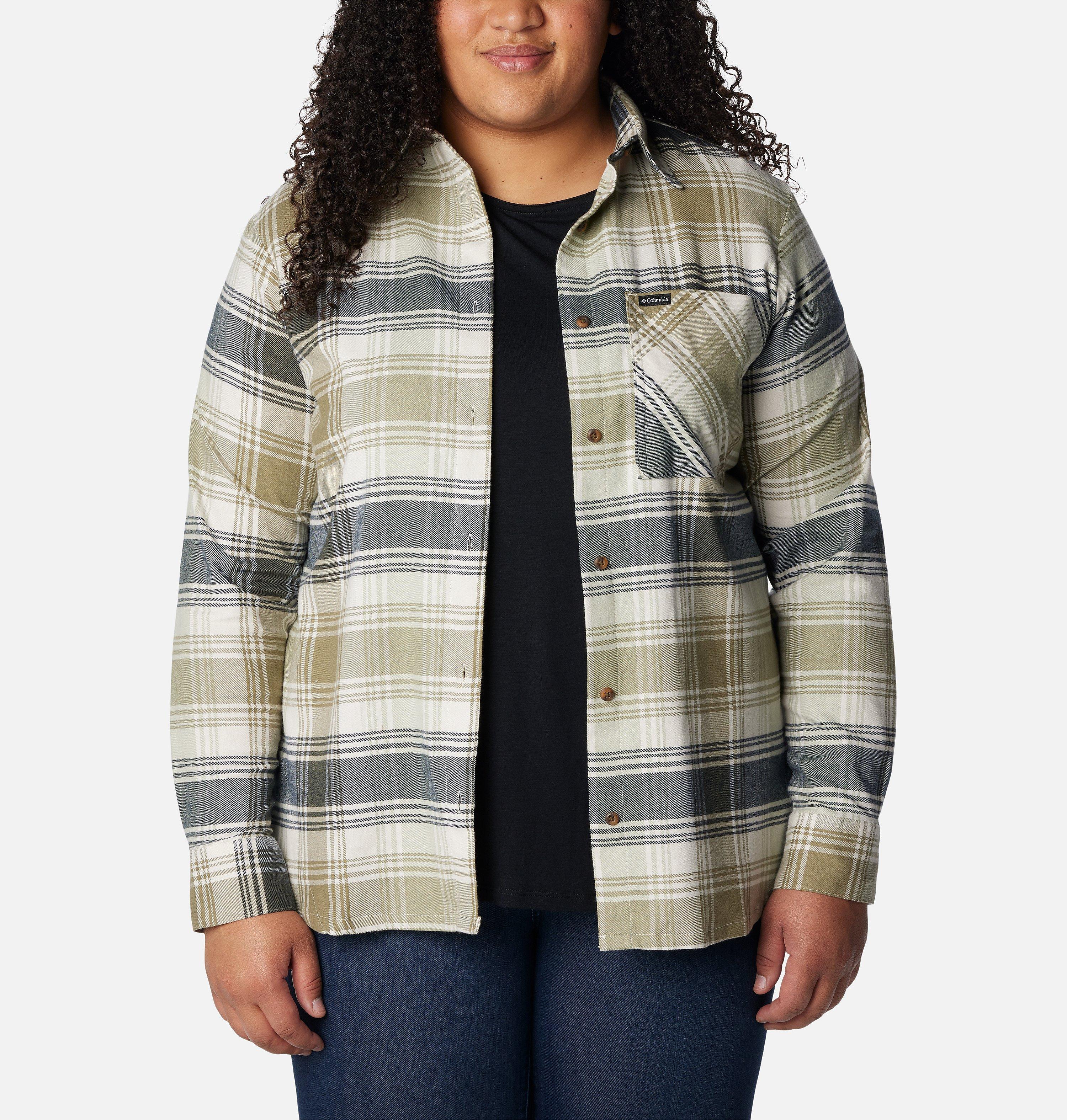 Women's Calico Basin Flannel Long Sleeve Shirt - Plus Size 7