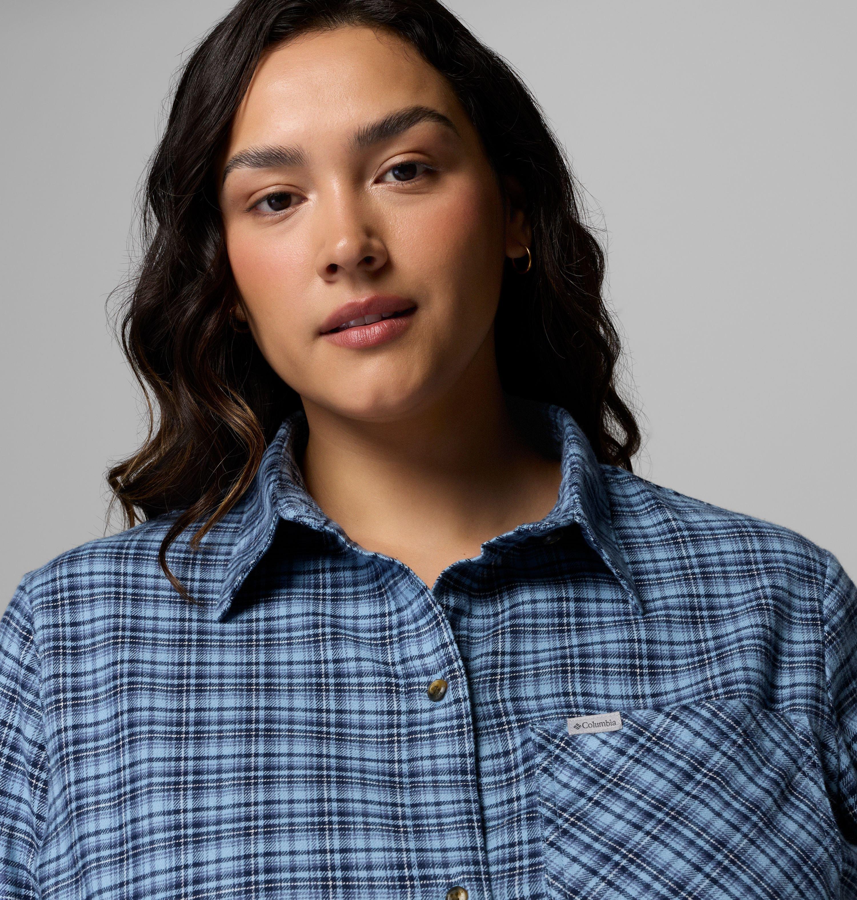 Women's Calico Basin Flannel Long Sleeve Shirt - Plus Size 5