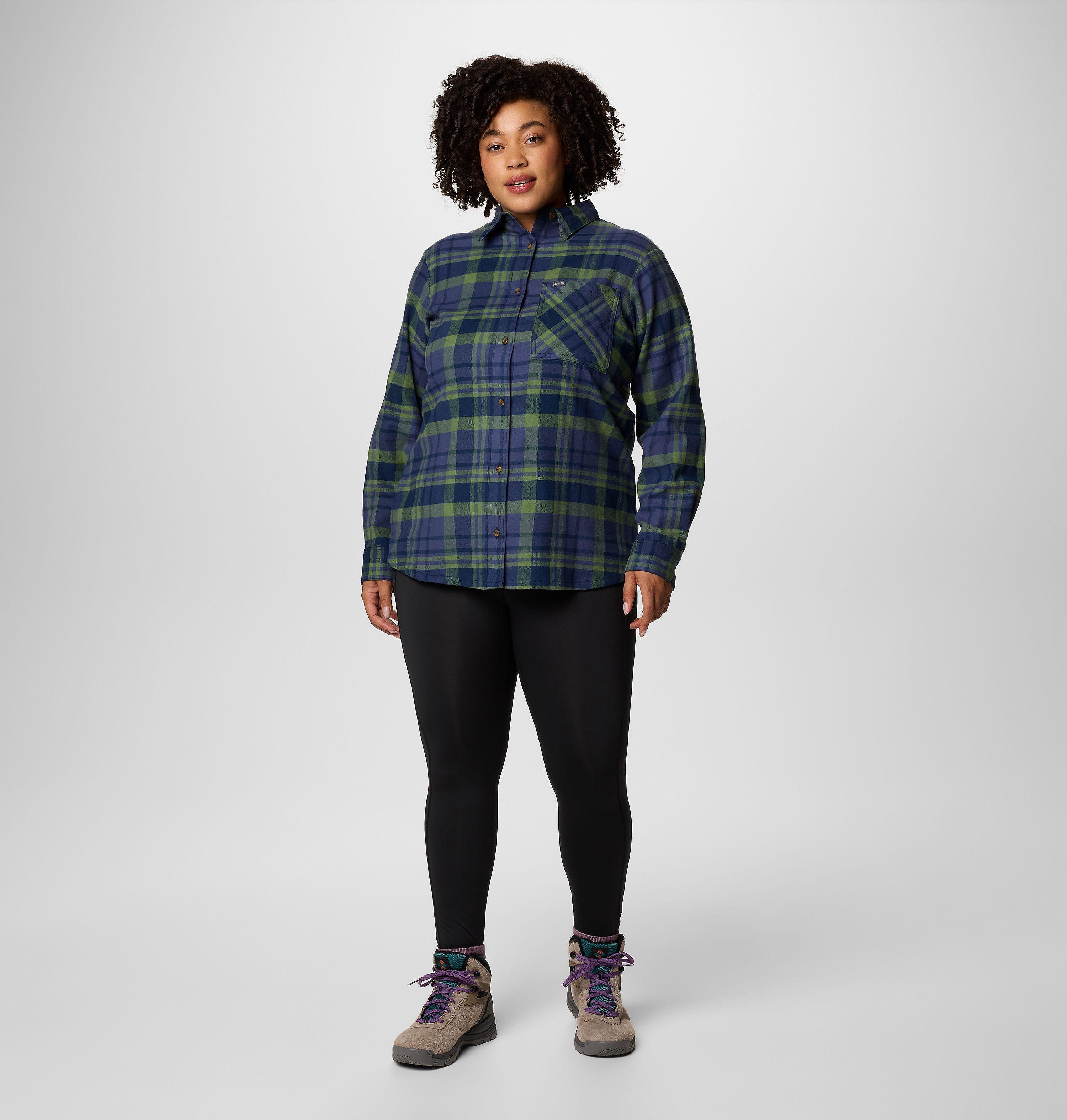 Women's Calico Basin Flannel Long Sleeve Shirt - Plus Size 3