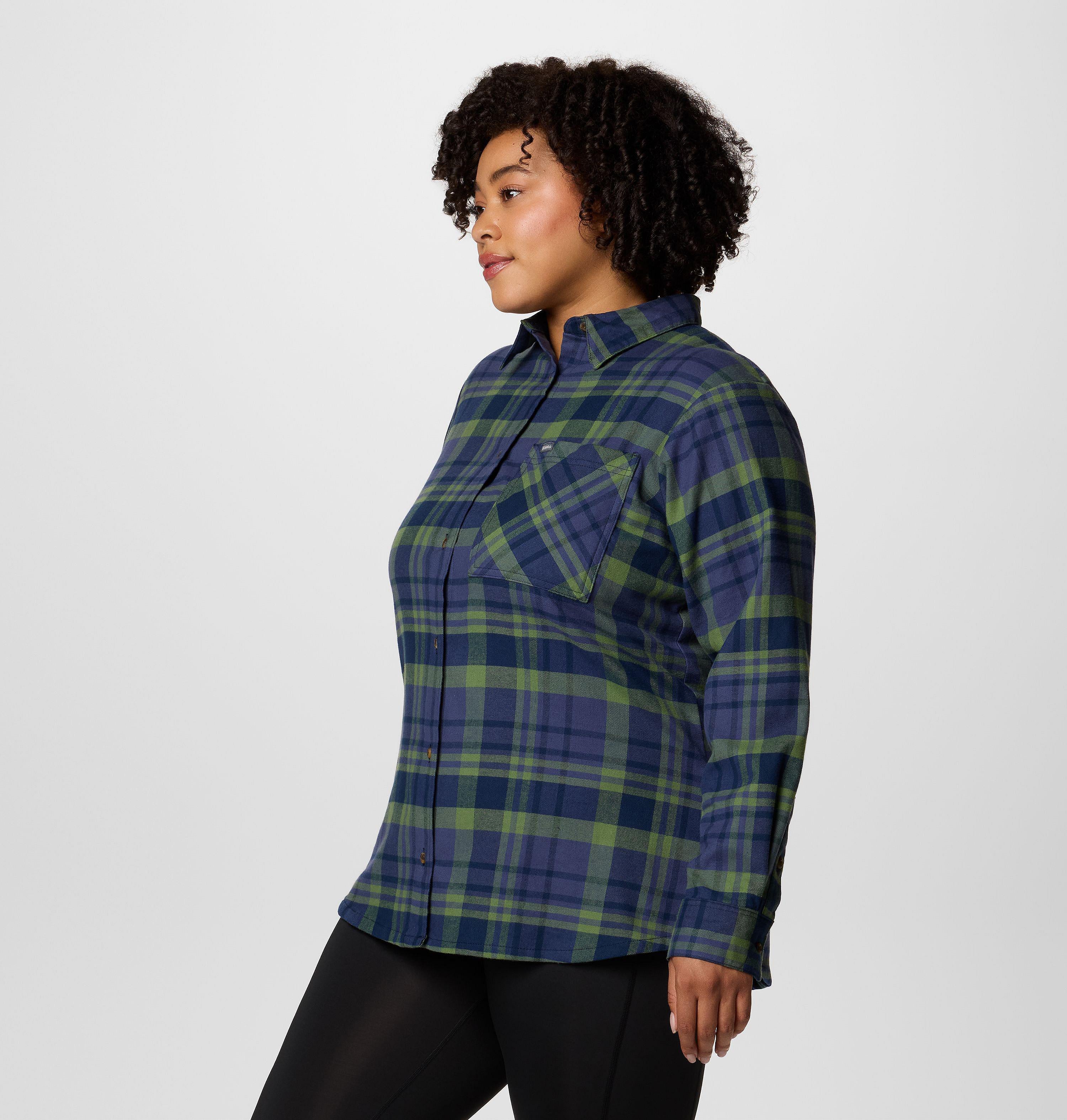 Women's Calico Basin Flannel Long Sleeve Shirt - Plus Size 4