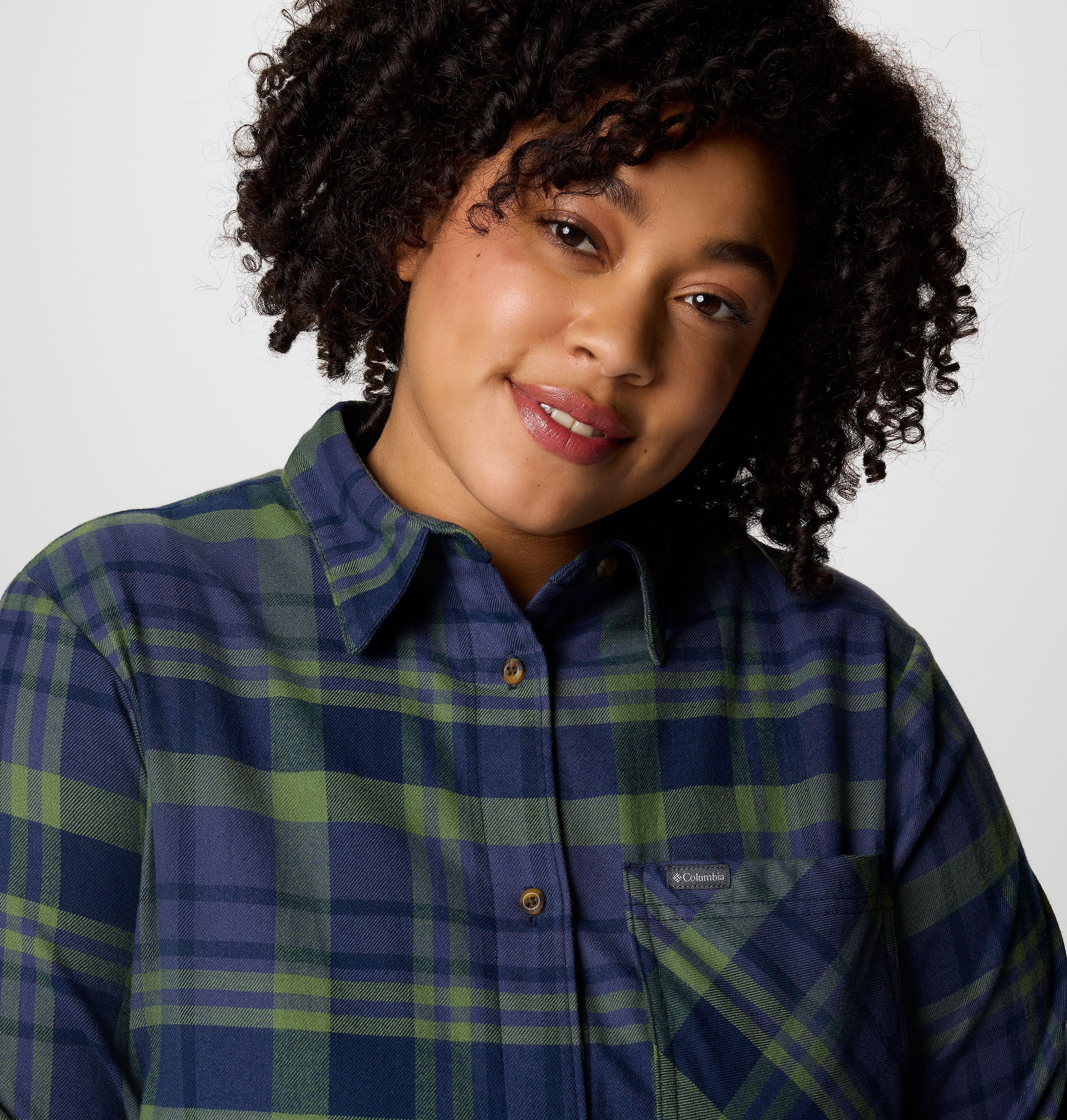 Women's Calico Basin Flannel Long Sleeve Shirt - Plus Size 5