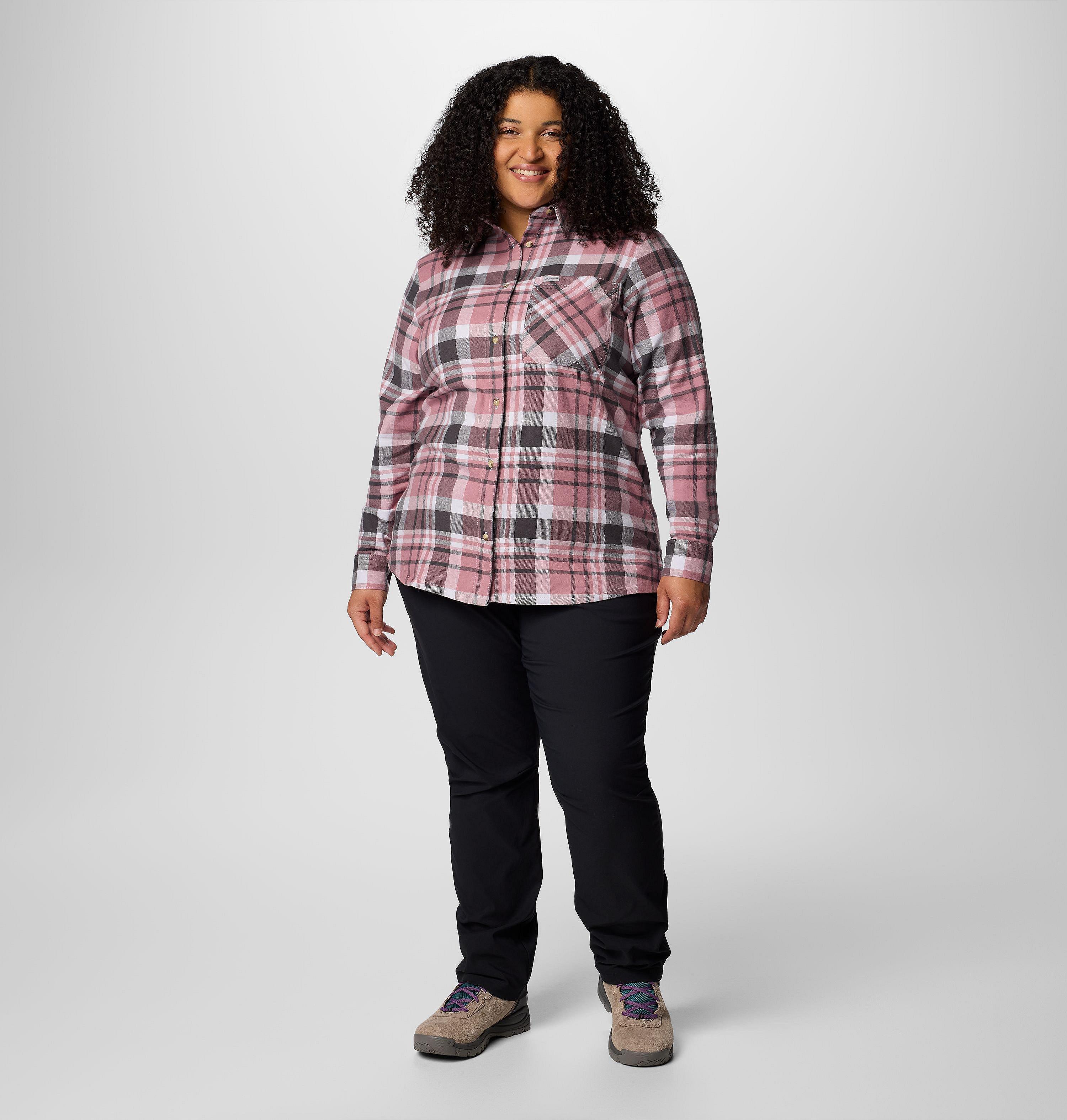 Women's Calico Basin Flannel Long Sleeve Shirt - Plus Size 3