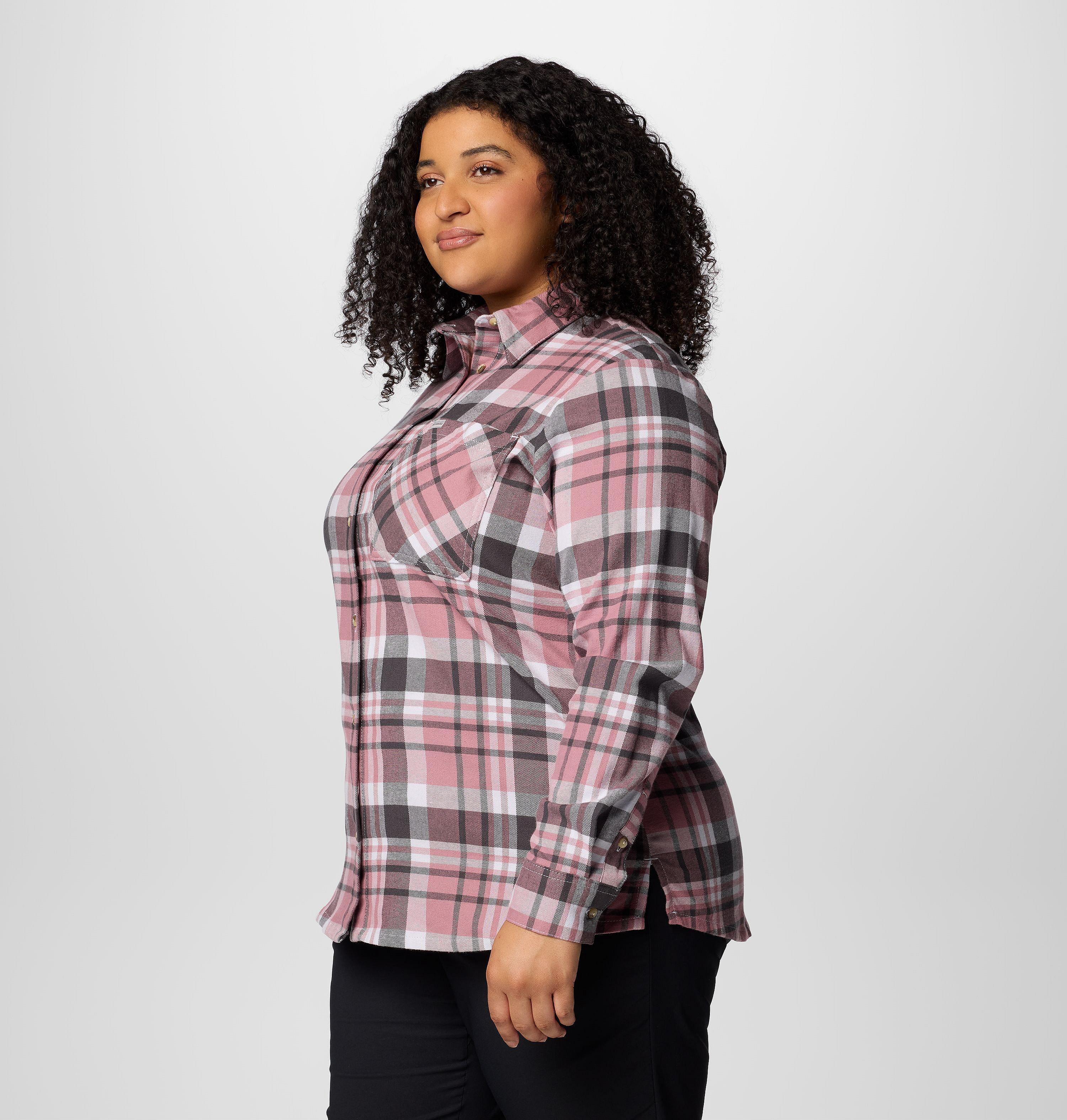 Women's Calico Basin Flannel Long Sleeve Shirt - Plus Size 4