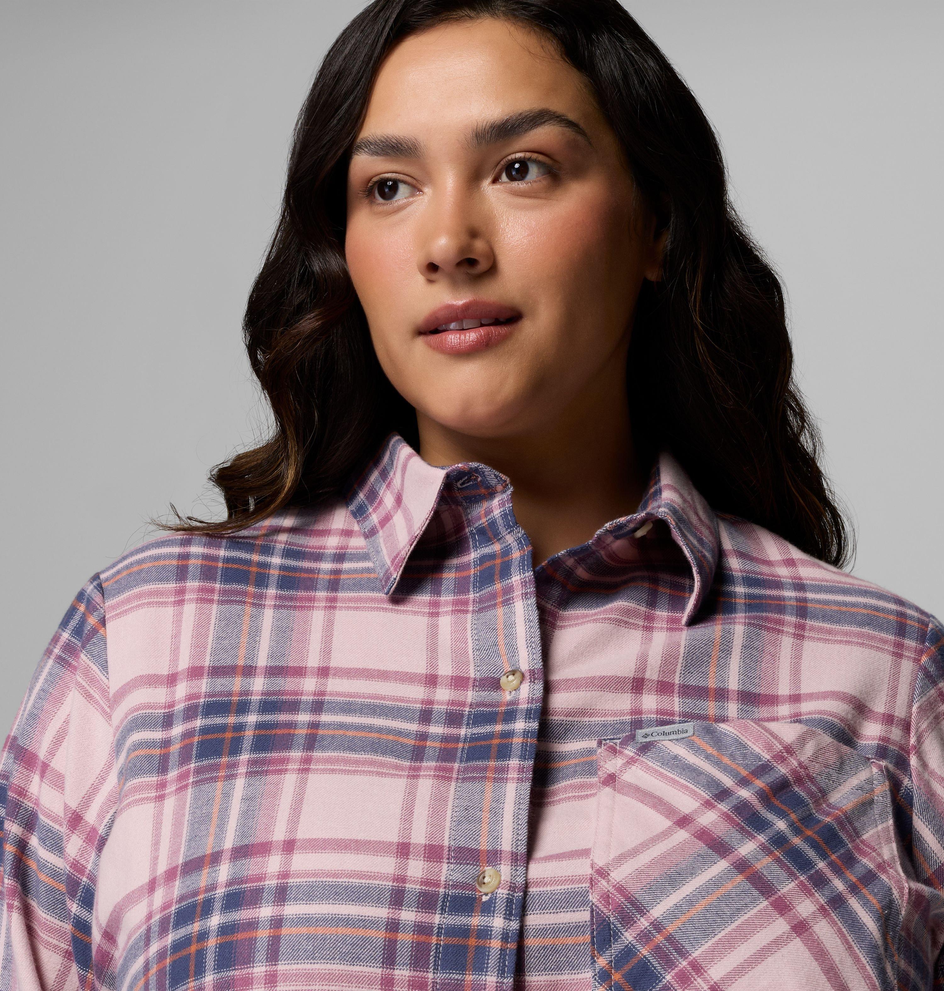 Women's Calico Basin Flannel Long Sleeve Shirt - Plus Size 5