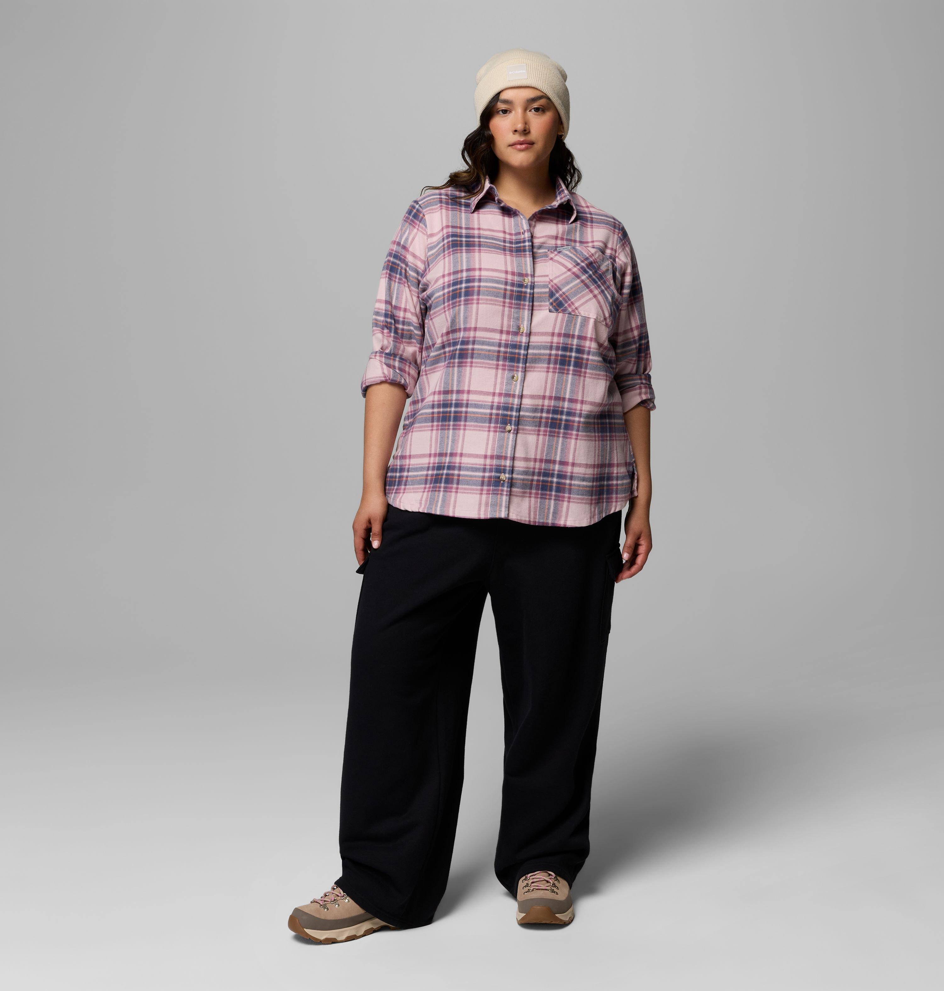 Women's Calico Basin Flannel Long Sleeve Shirt - Plus Size 2