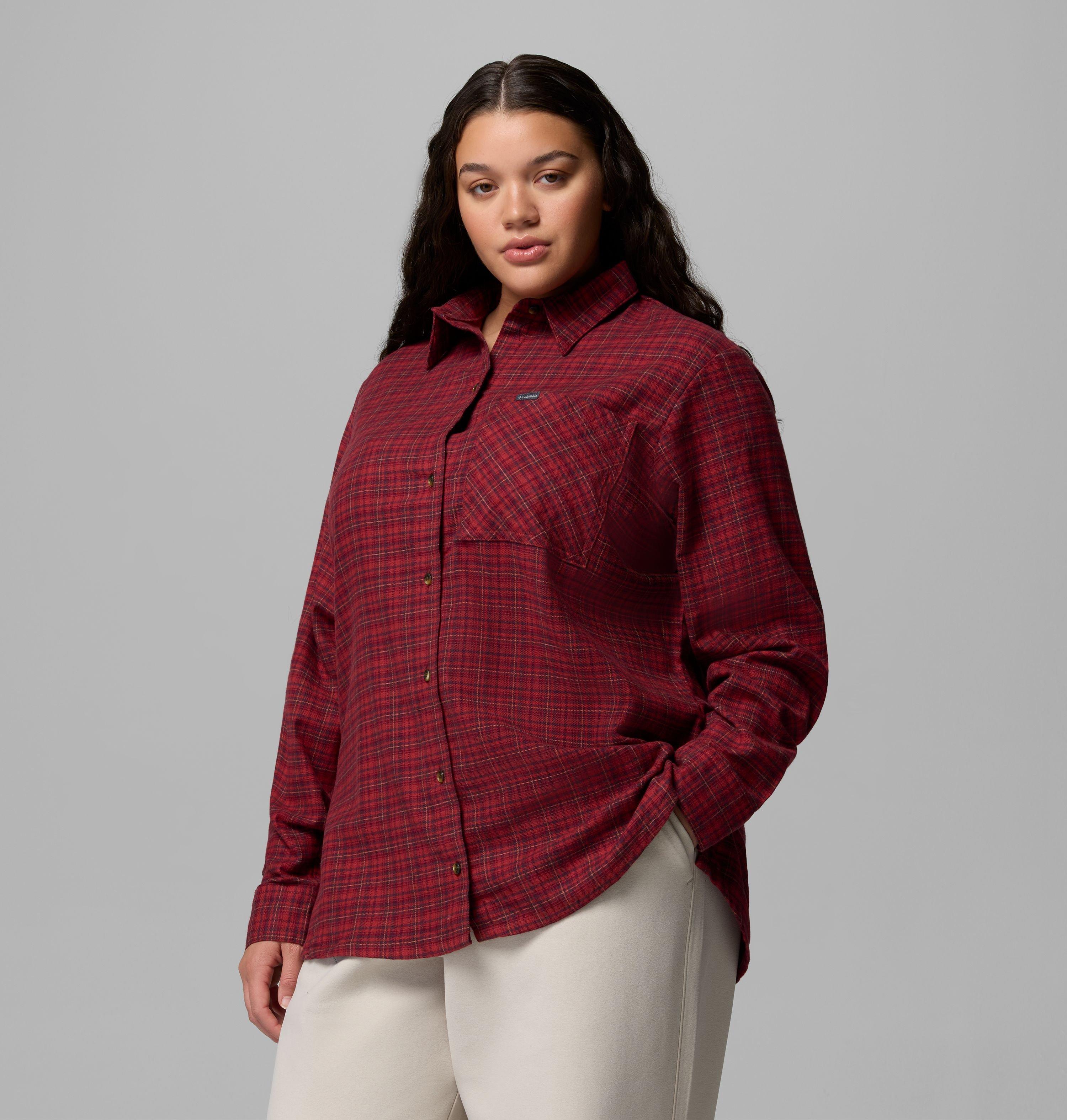 Women's Calico Basin Flannel Long Sleeve Shirt - Plus Size | 632 | 1X 4