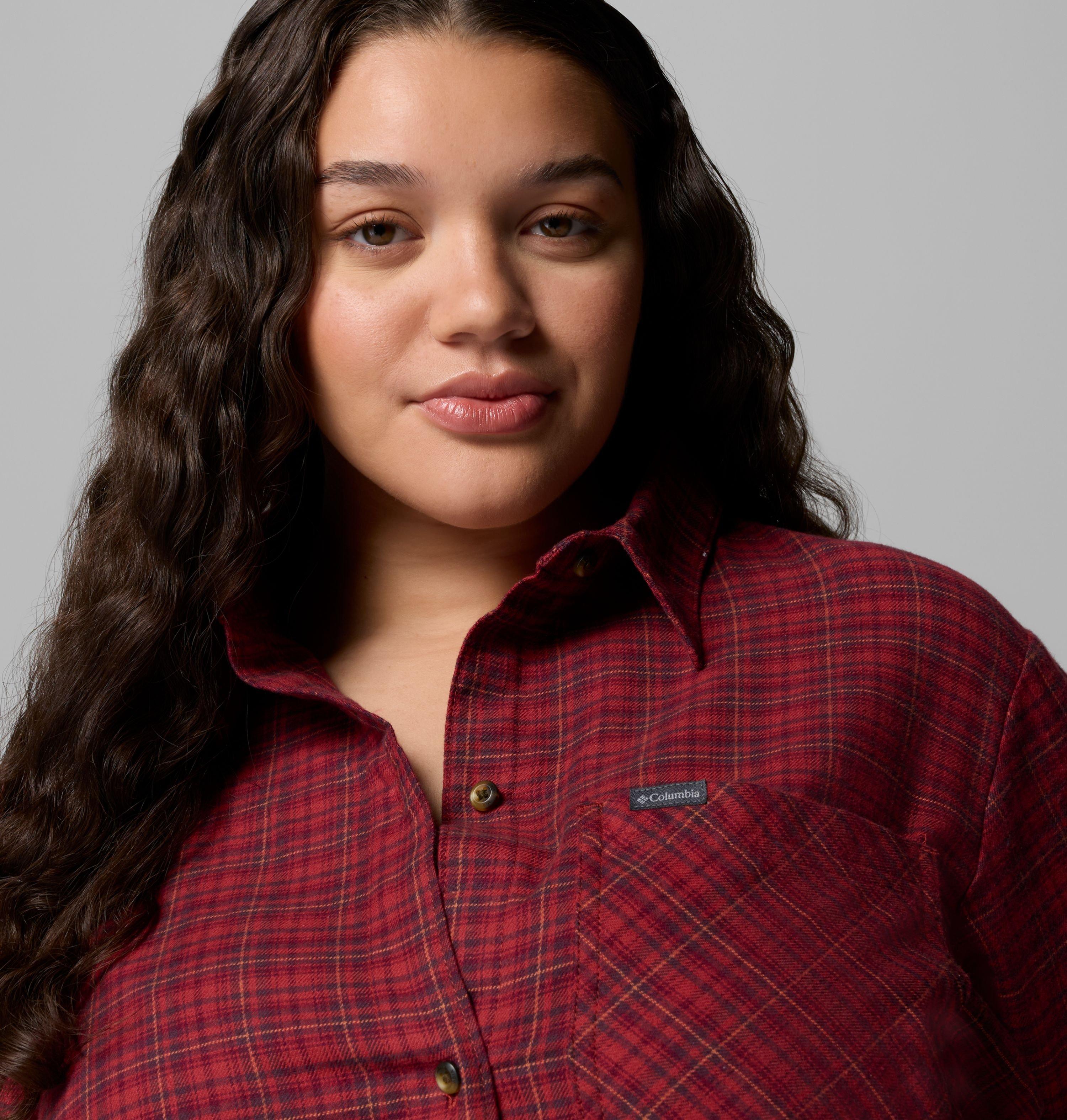 Women's Calico Basin Flannel Long Sleeve Shirt - Plus Size | 632 | 1X 5