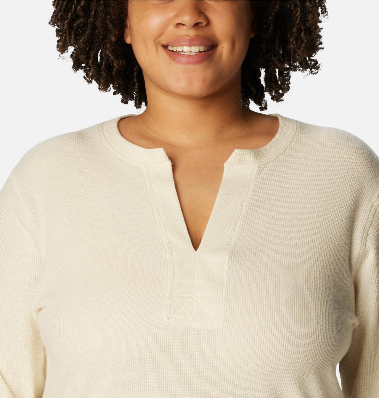 Women's Holly Hideaway™ Waffle Long Sleeve Shirt - Plus Size 4