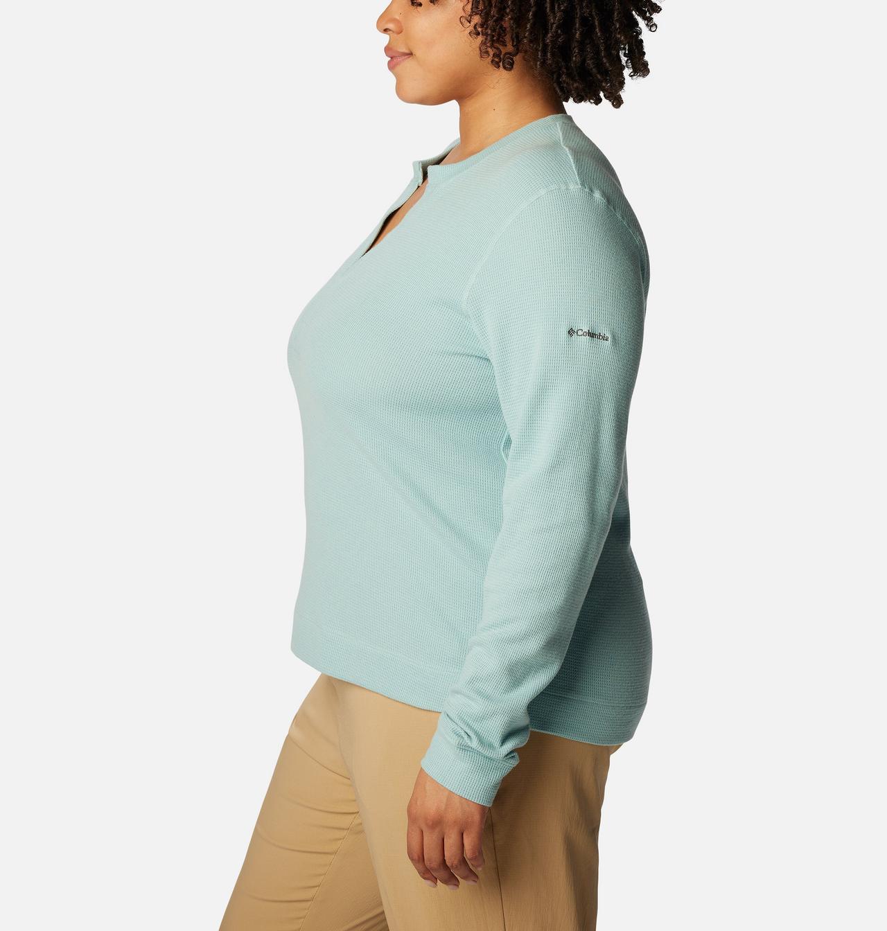 Women's Holly Hideaway™ Waffle Long Sleeve Shirt - Plus Size 3