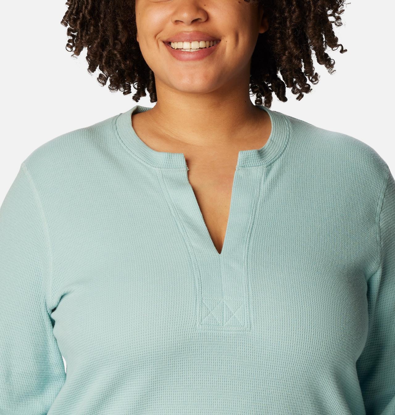 Women's Holly Hideaway™ Waffle Long Sleeve Shirt - Plus Size 4