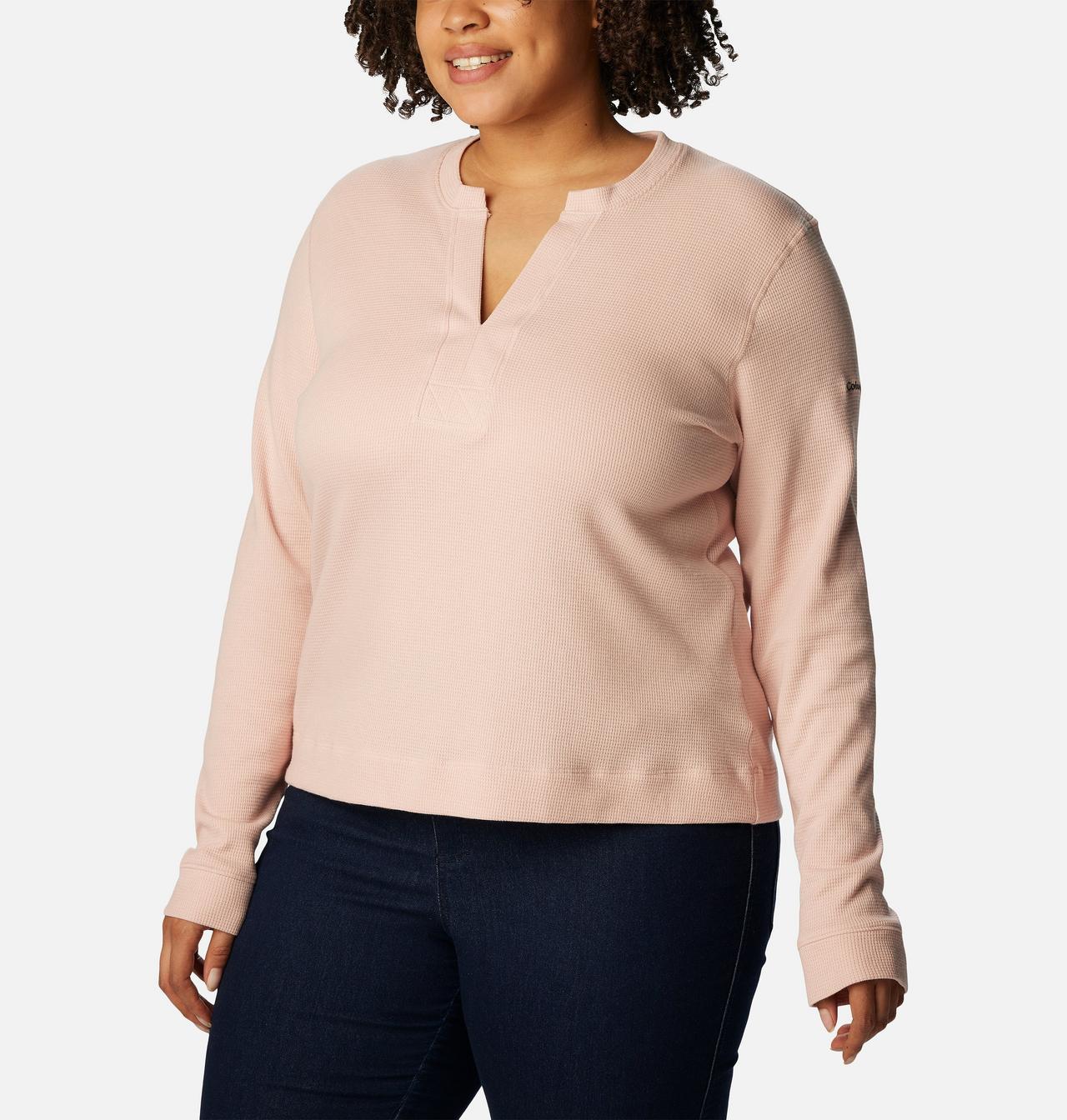 Women's Holly Hideaway™ Waffle Long Sleeve Shirt - Plus Size 5