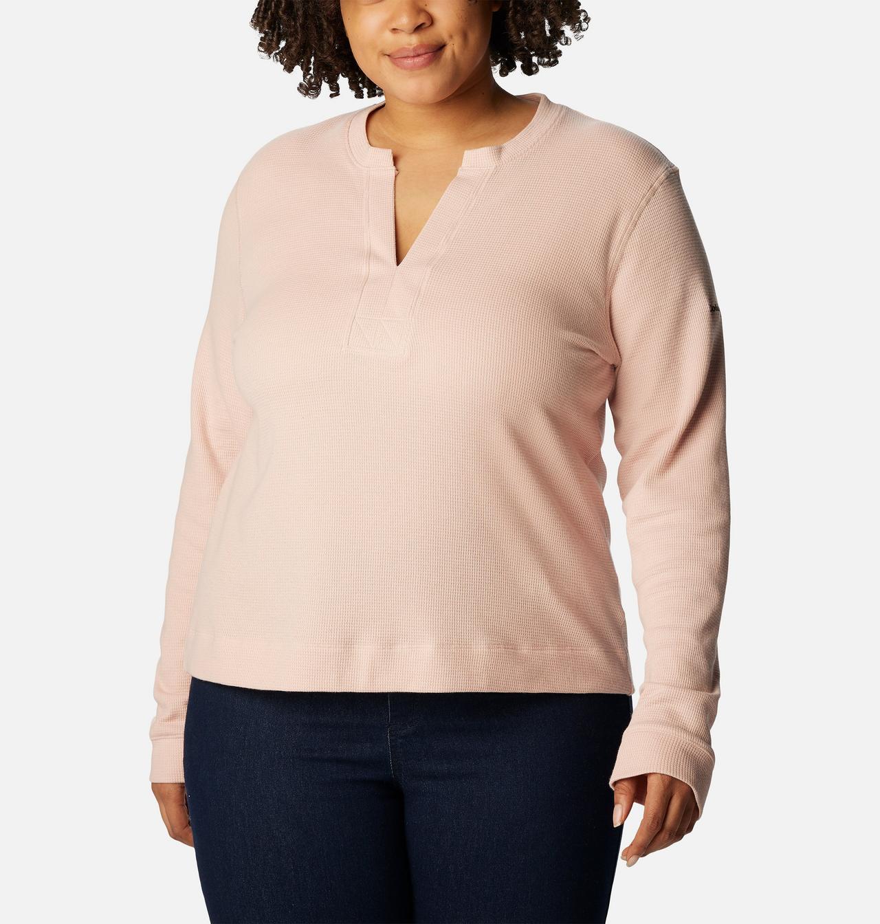 Women's Holly Hideaway™ Waffle Long Sleeve Shirt - Plus Size 1