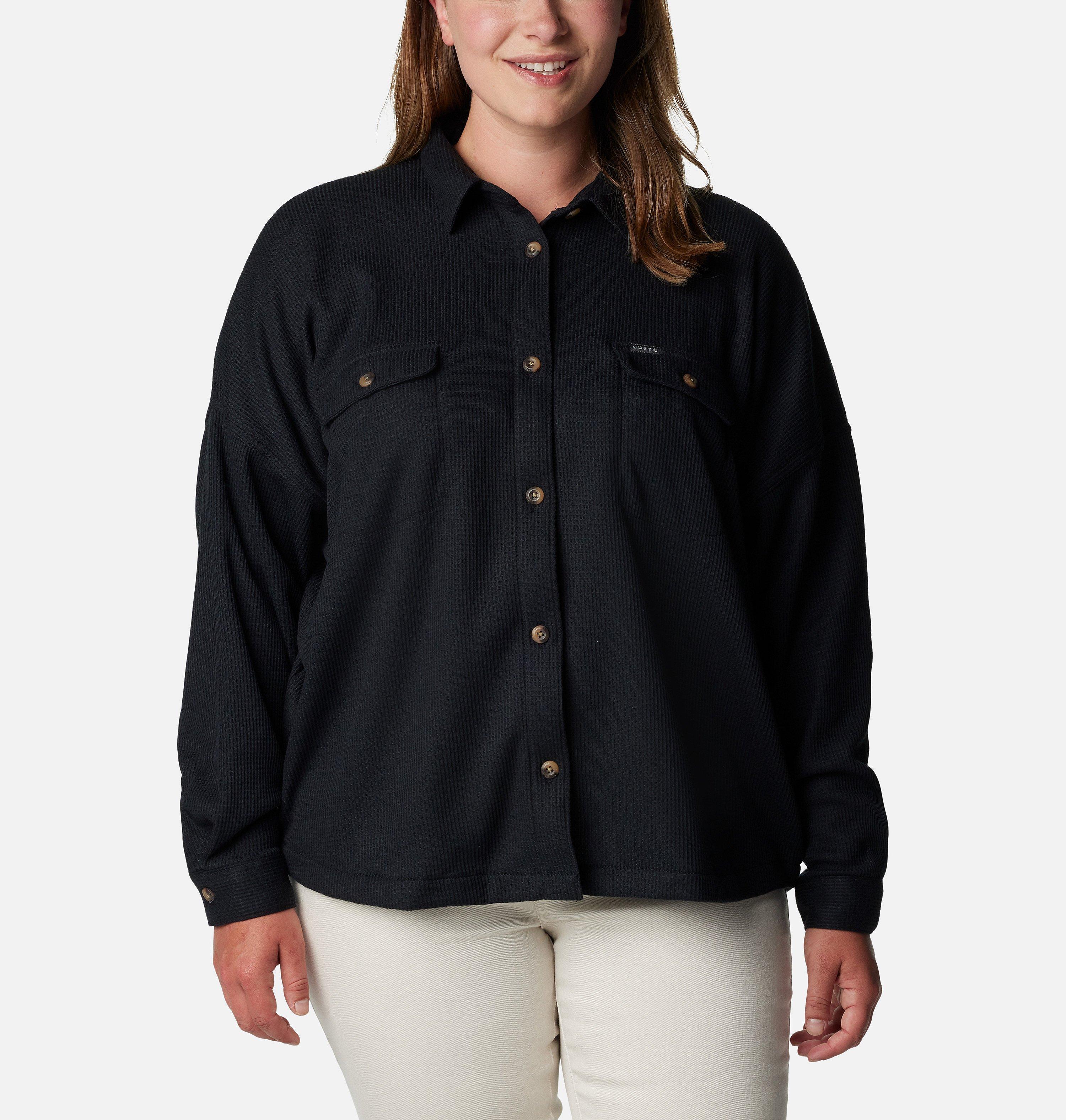 Women's Holly Hideaway™ Waffle Shirt Jacket - Plus Size 3